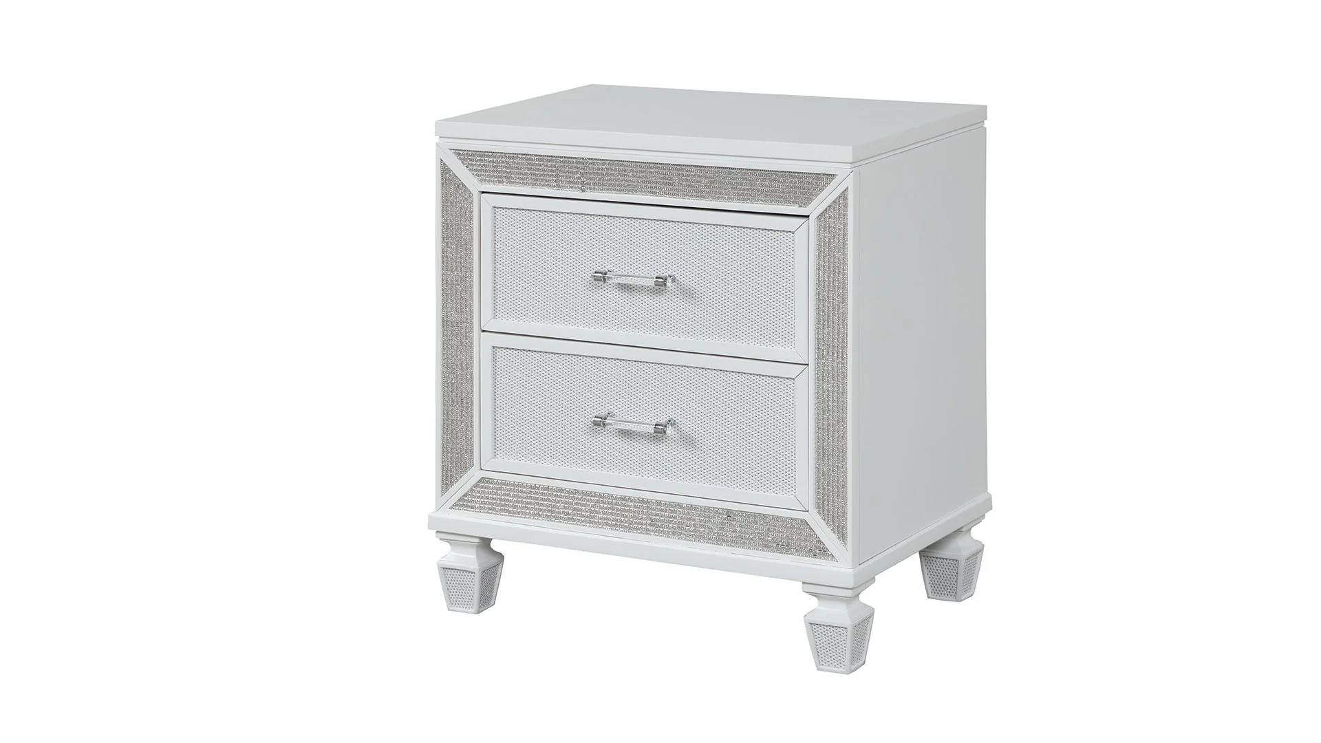 Crystal Queen 5 Pc Bedroom Set White - Image 13