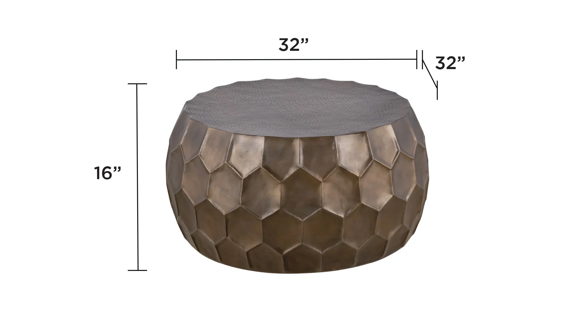 CT-101-25-32 Coffee Table Gold - Image 6