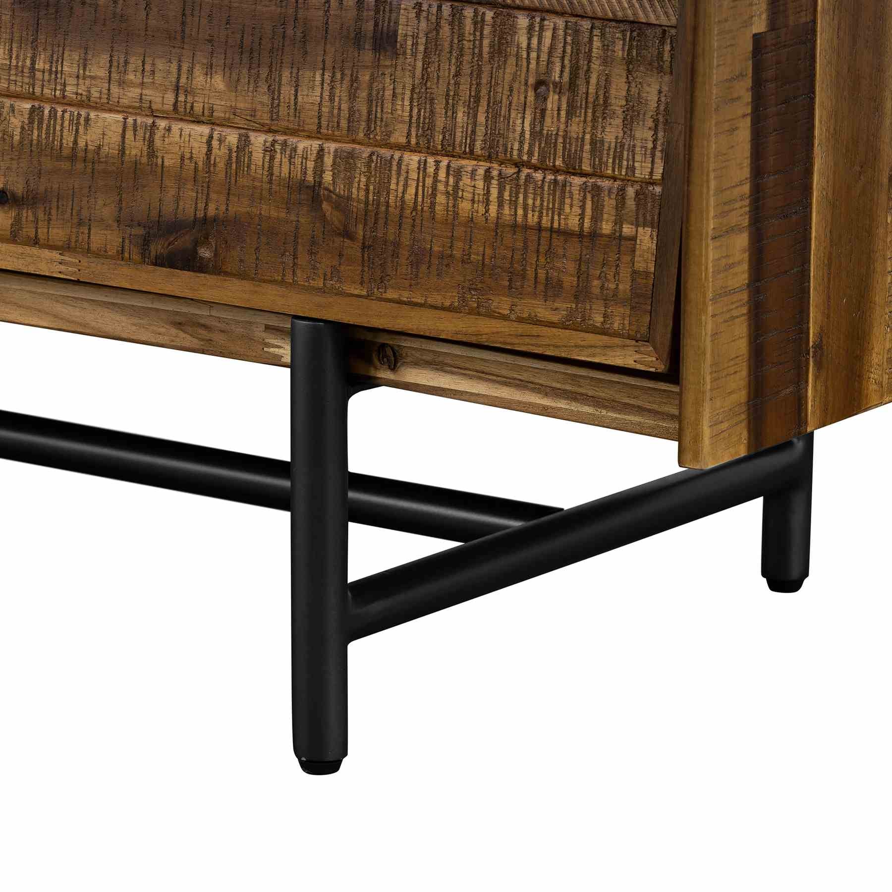 Cusco 4 Piece Acacia King Bedroom Set with Dresser and Nightstands - Image 6