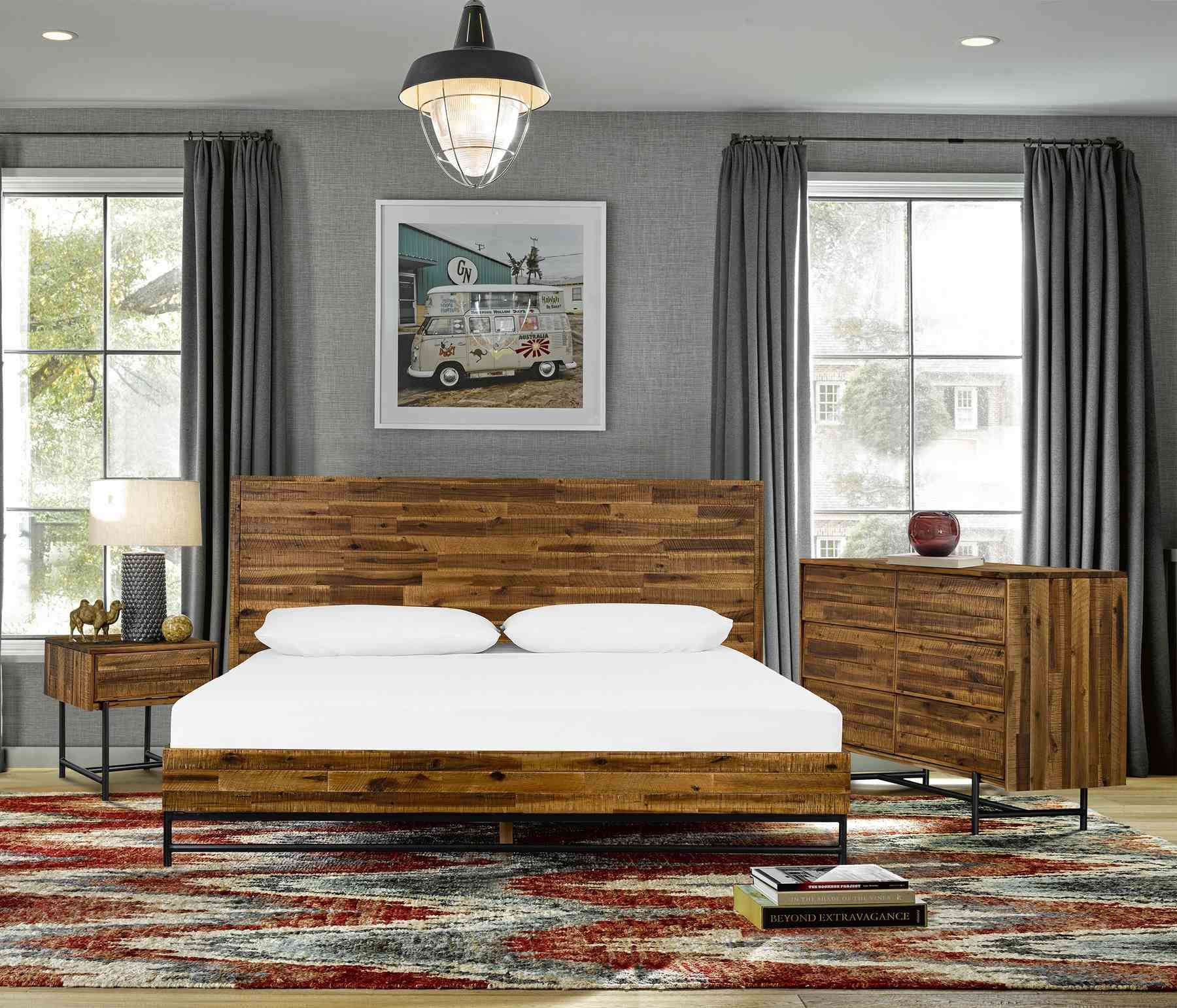 Cusco Rustic Acacia Platform King Bed - Image 12