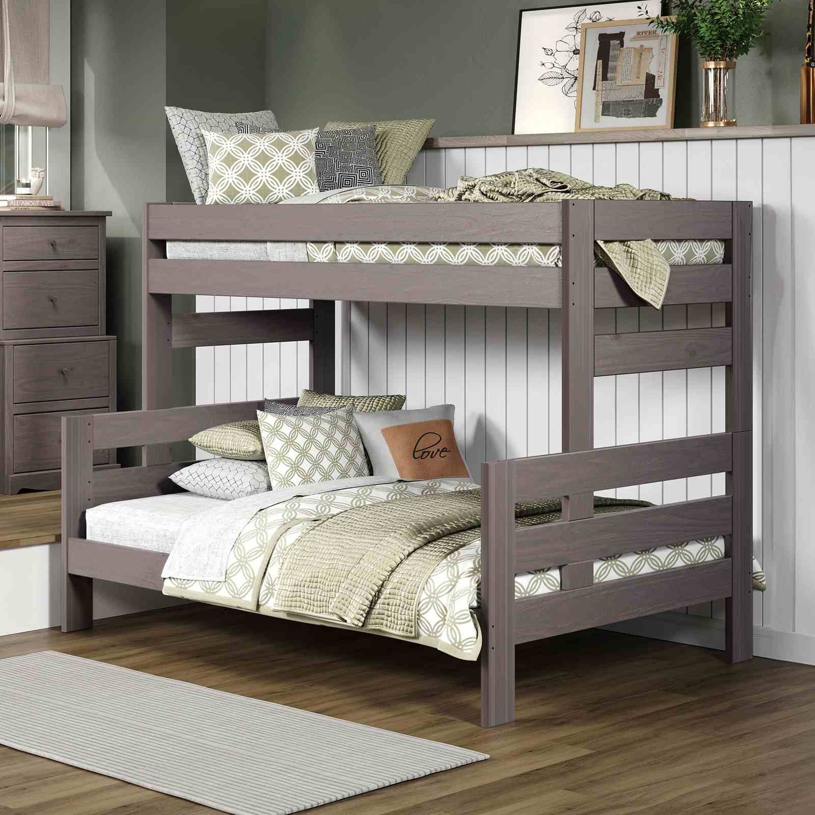 Damaris Twin/Full Bunk Bed, Gray