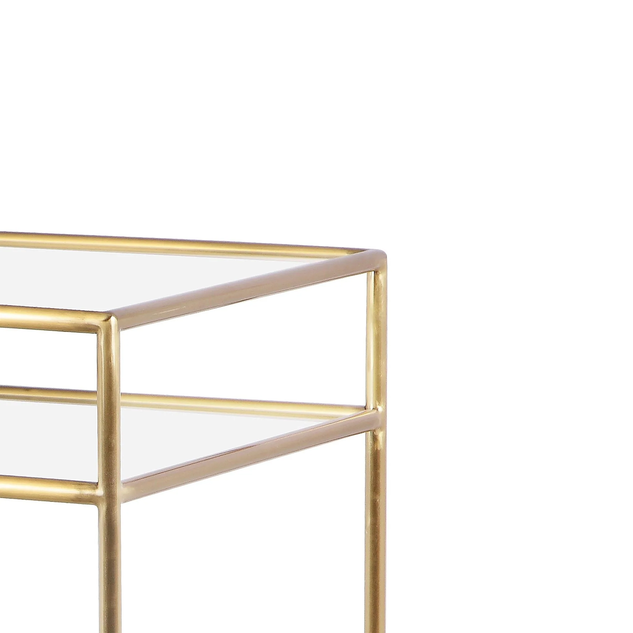 Darla Cream Glass Nightstand - Image 5