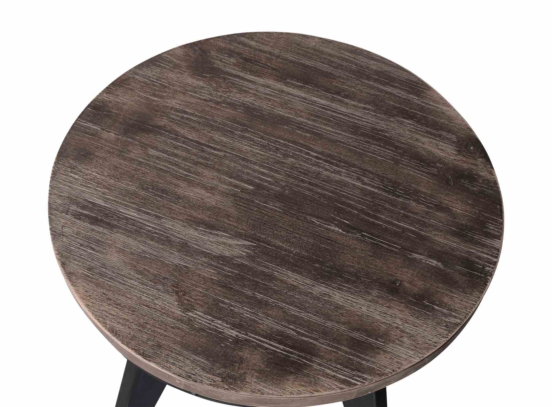 Dayton Industrial Coffee Table in Industrial Gray and Pine Wood Top - Image 3