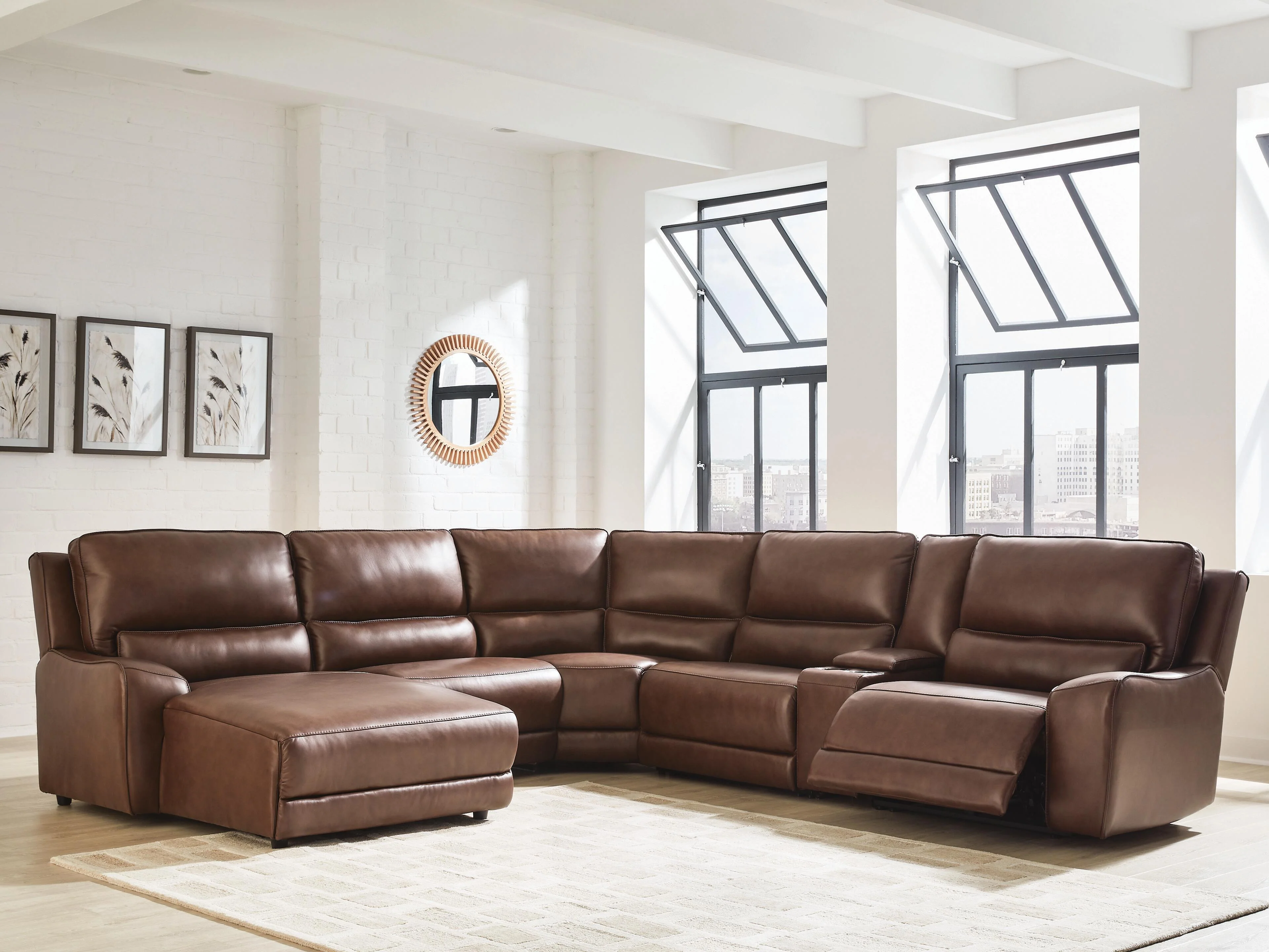 DeepWakes Power Reclining Sectional with Chaise - Image 34