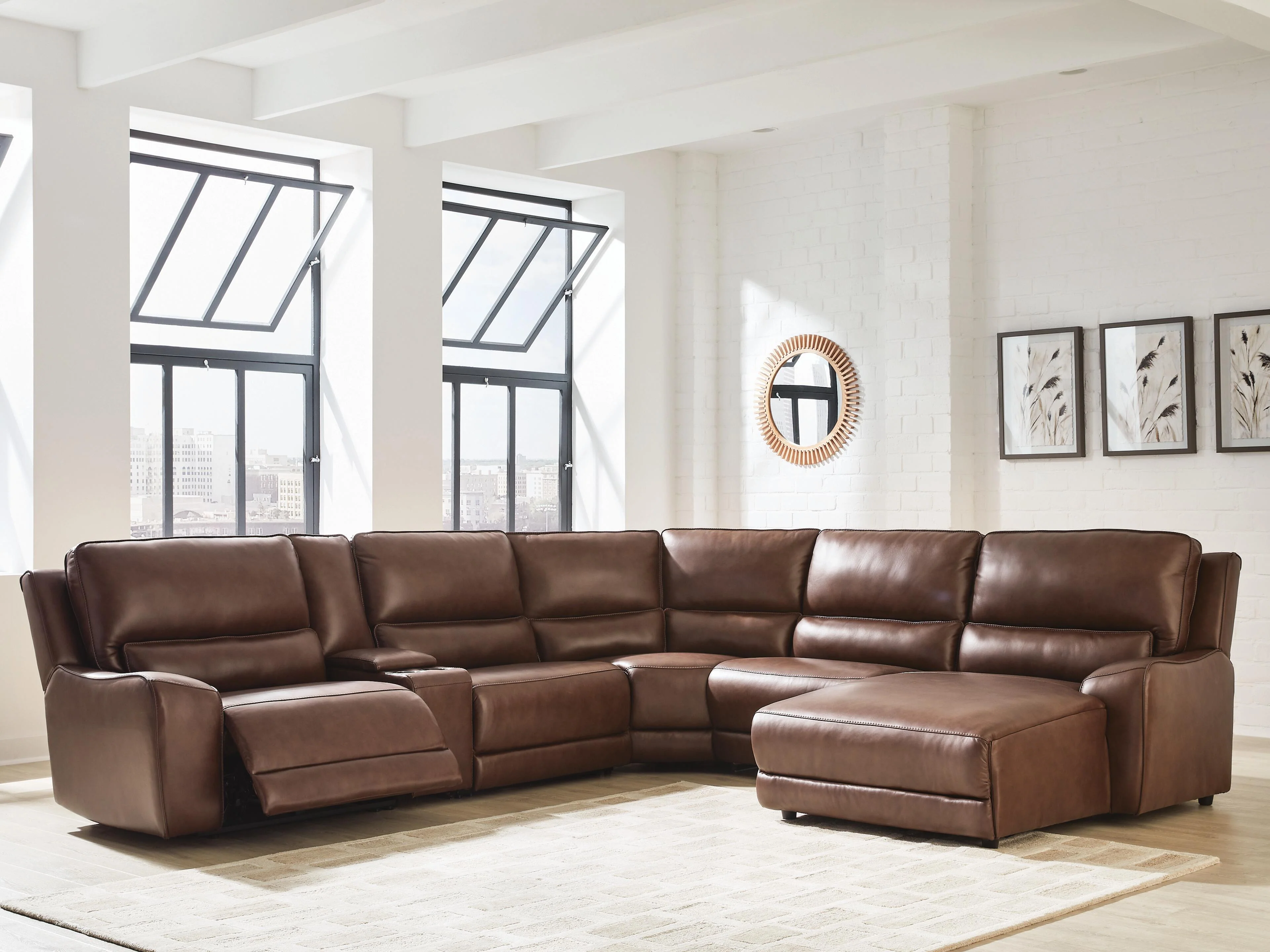 DeepWakes Power Reclining Sectional with Chaise - Image 58