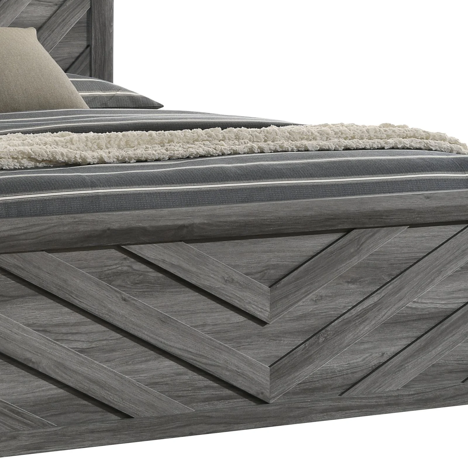 Denver Full 4 Pc Bedroom Set Gray - Image 4