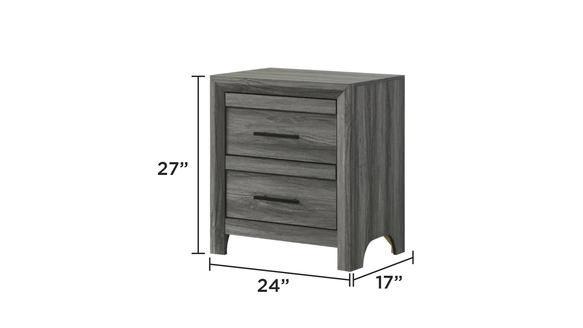Denver Nightstand Gray - Image 6