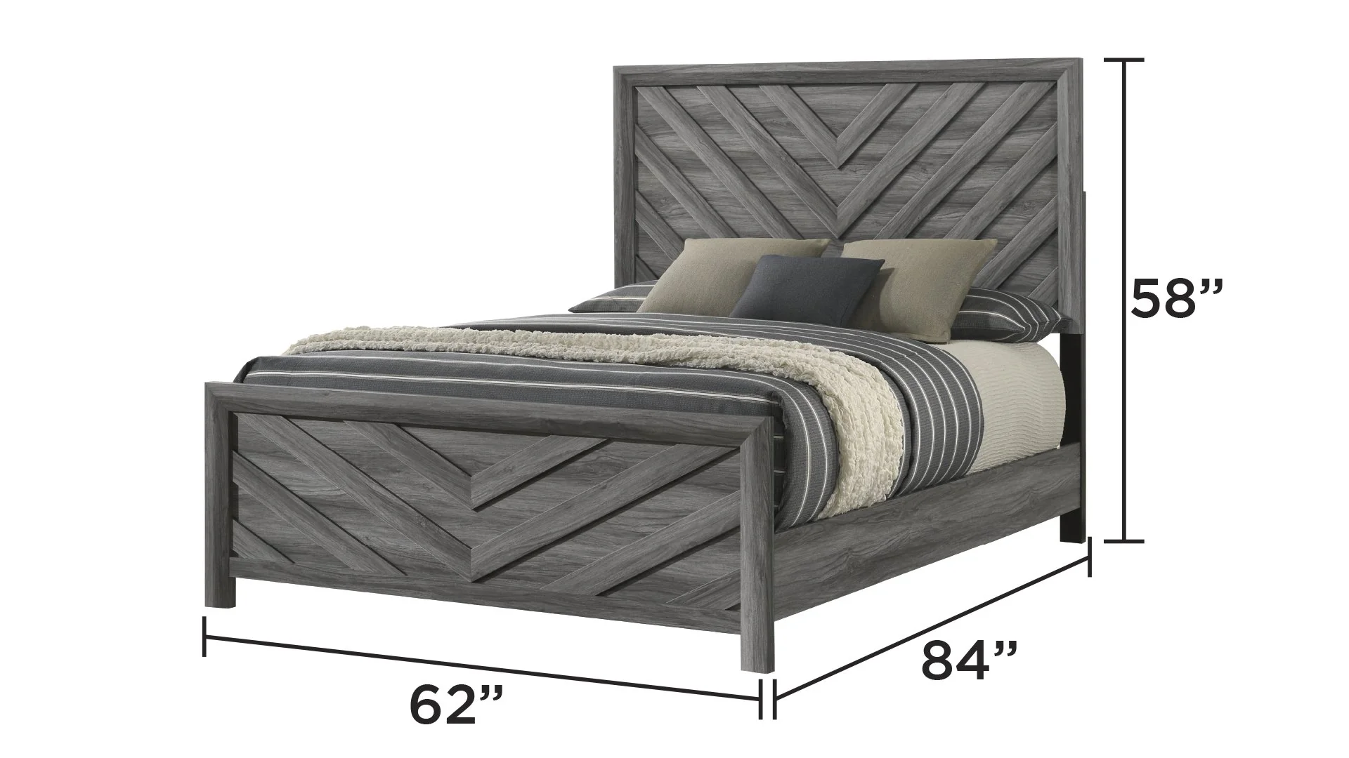 Denver Queen 4 Pc Bedroom Set Gray - Image 3