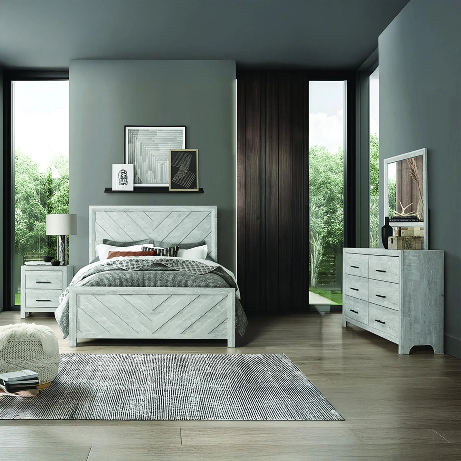 Denver Queen 4 Pc Bedroom Set Rustic Natural - Image 18