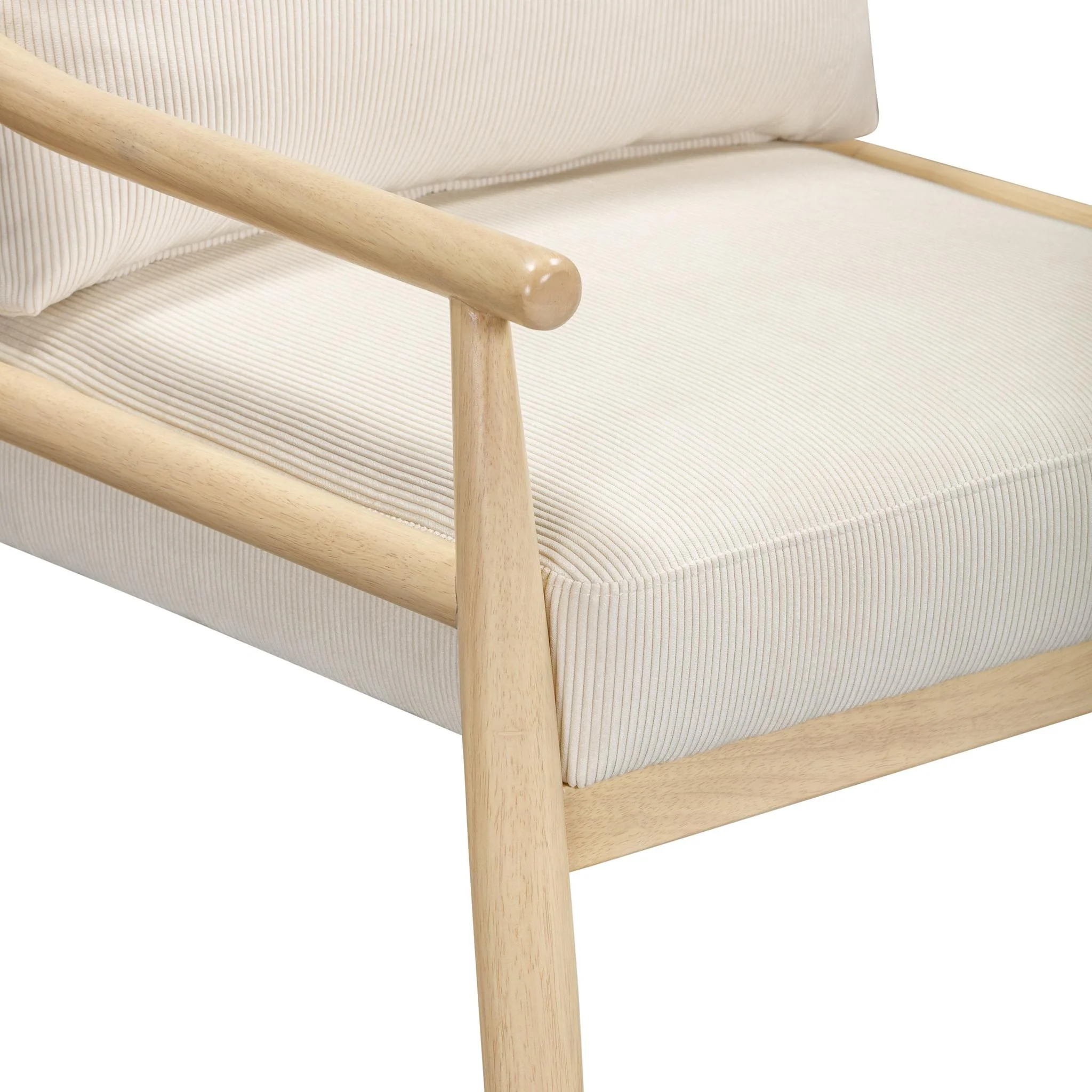 Dixie Cream Performance Corduroy Accent Chair - Image 6
