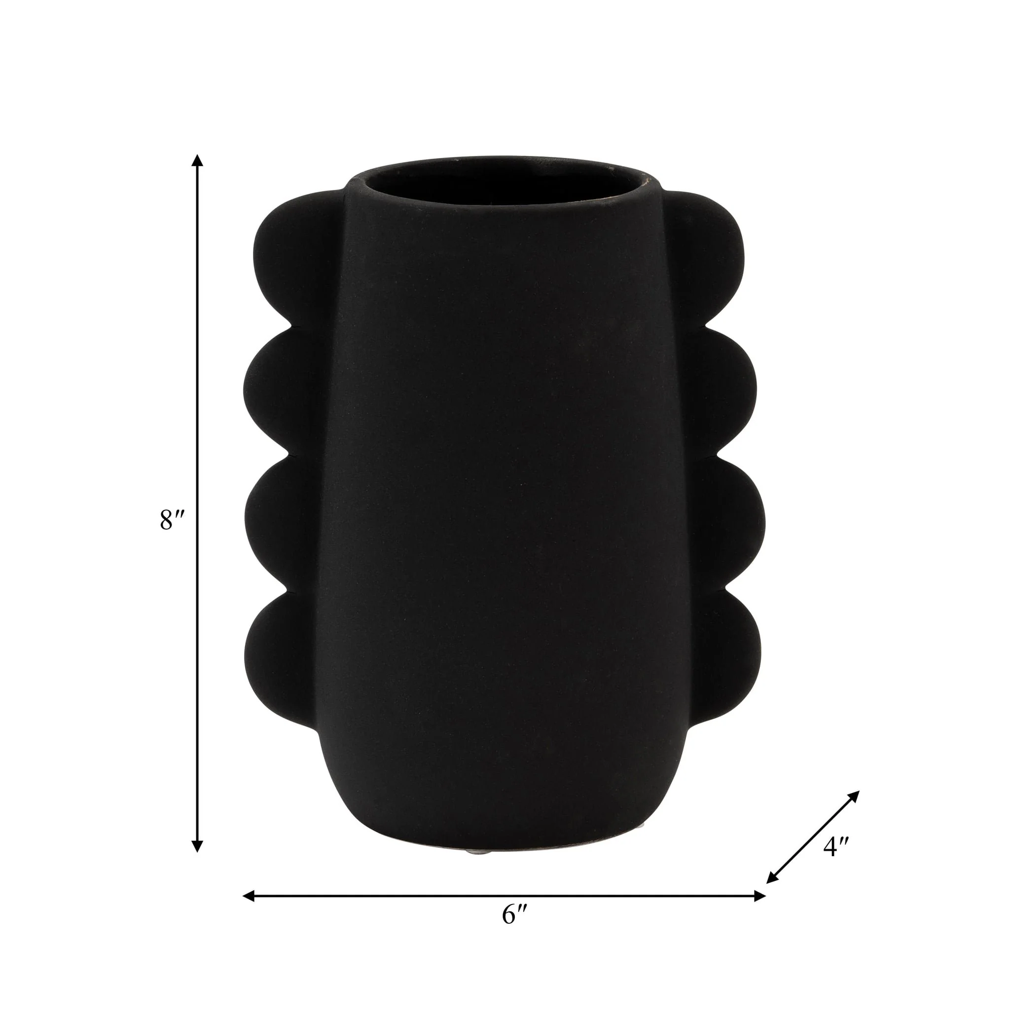 Dol, 7" Eared Vase, Black - Image 8