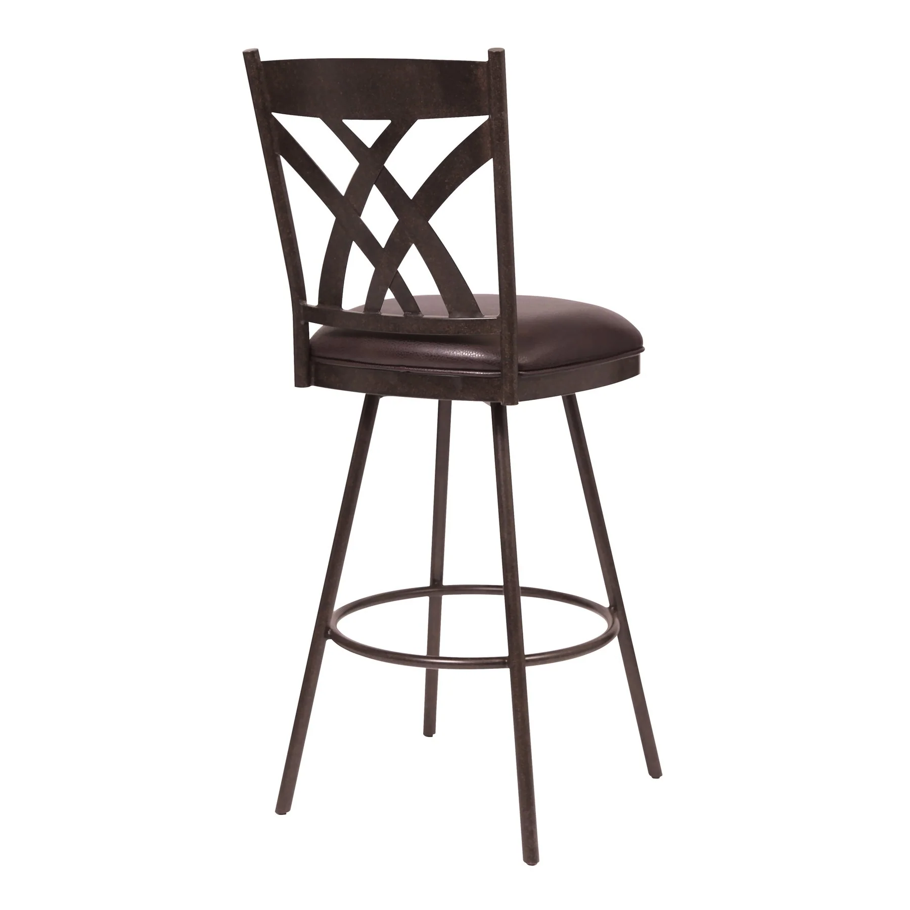 Dover 26" Counter Height Barstool in Auburn Bay and Brown Faux Leather - Image 2