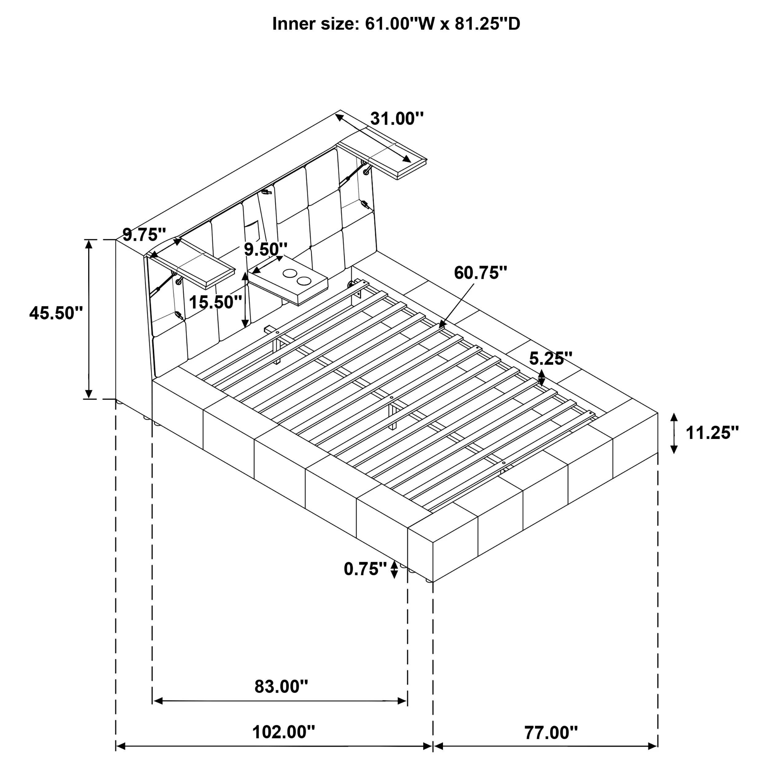 Dreux Panel Platform Bed - Image 56