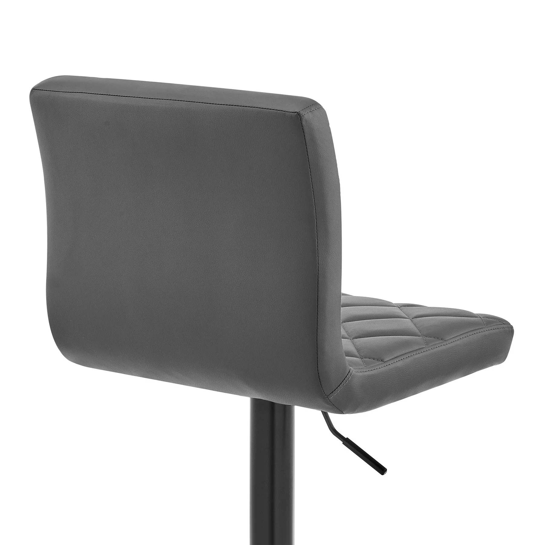 Duval Adjustable Gray Faux Leather Swivel Bar Stool - Image 7