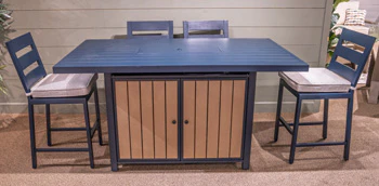 East Beach Outdoor Bar Table with Fire Pit