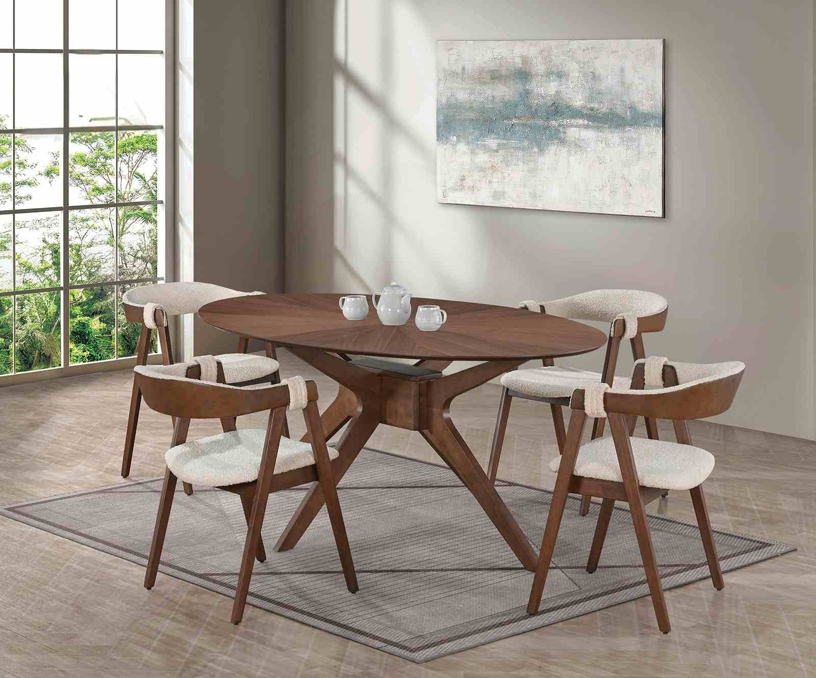 Ebikon Oval Dining Table, Walnut