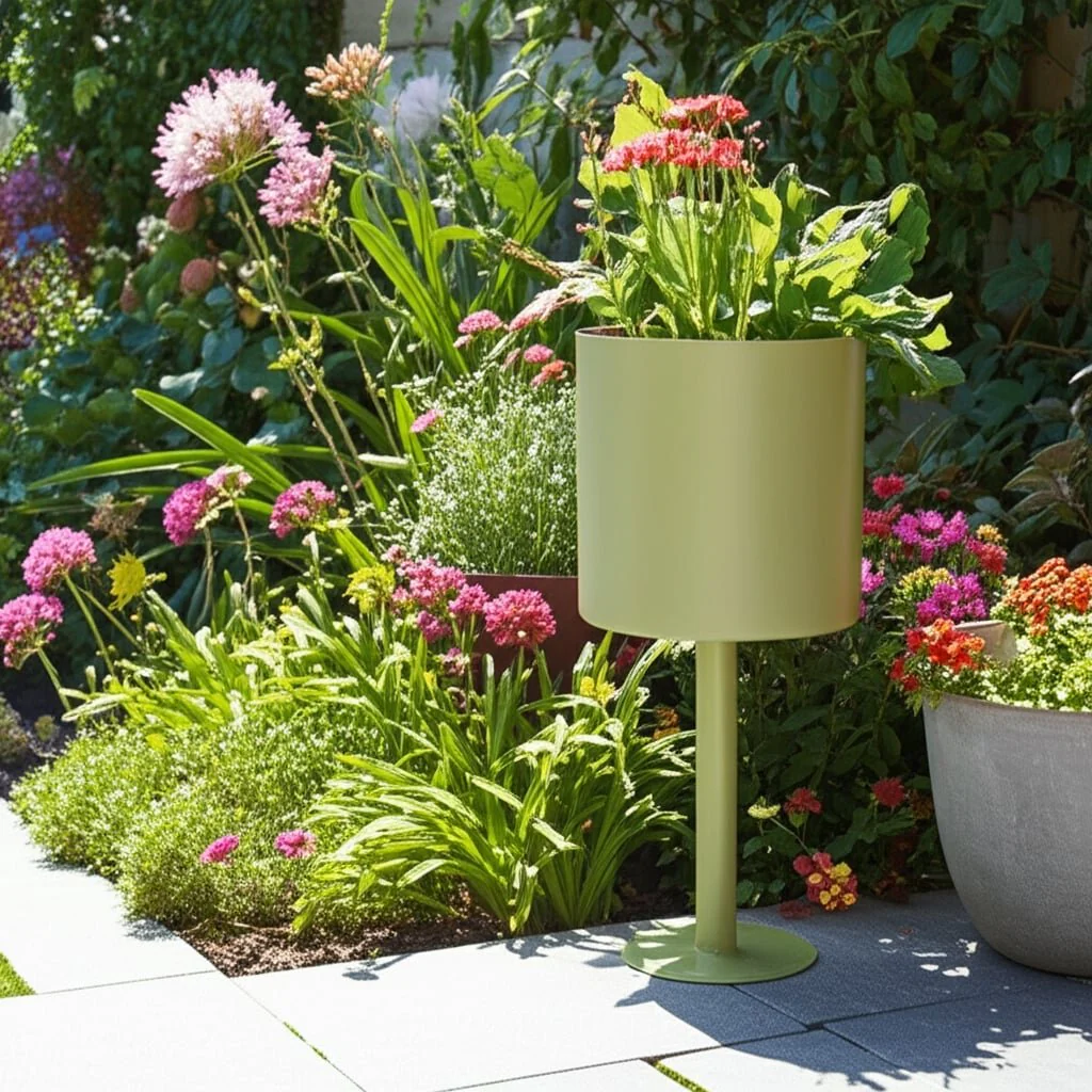 Ec Metal,6",flat Round Base Planter,tendril - Image 11