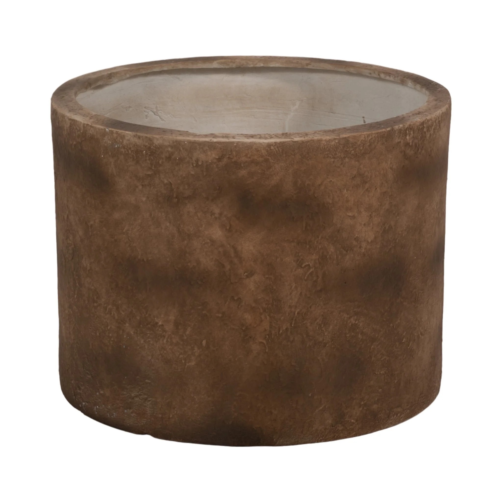 Ec Resin, 24"d Round Planter, Brown