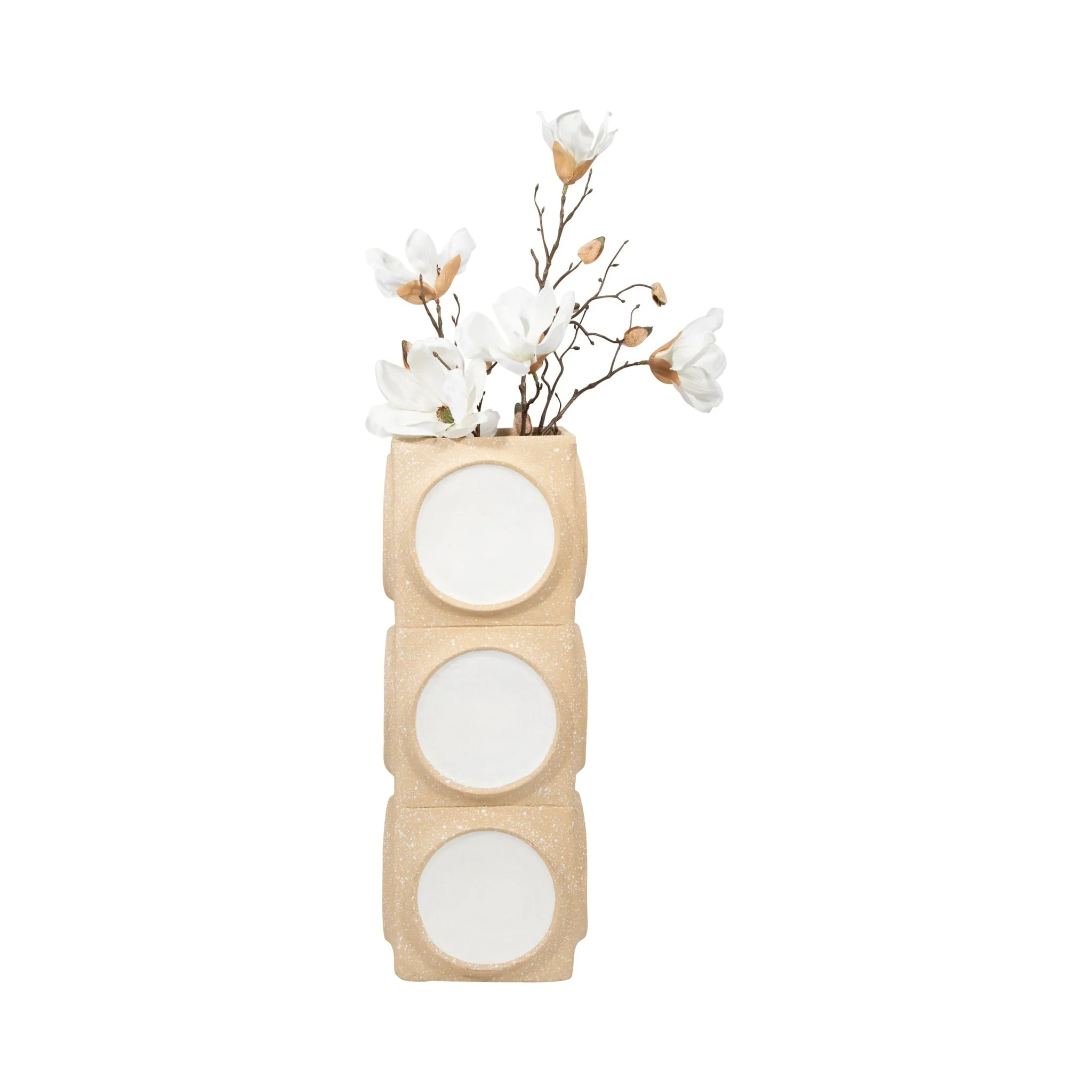 Ecomix, 21" Big Polka Dot Vase, Ivory - Image 2