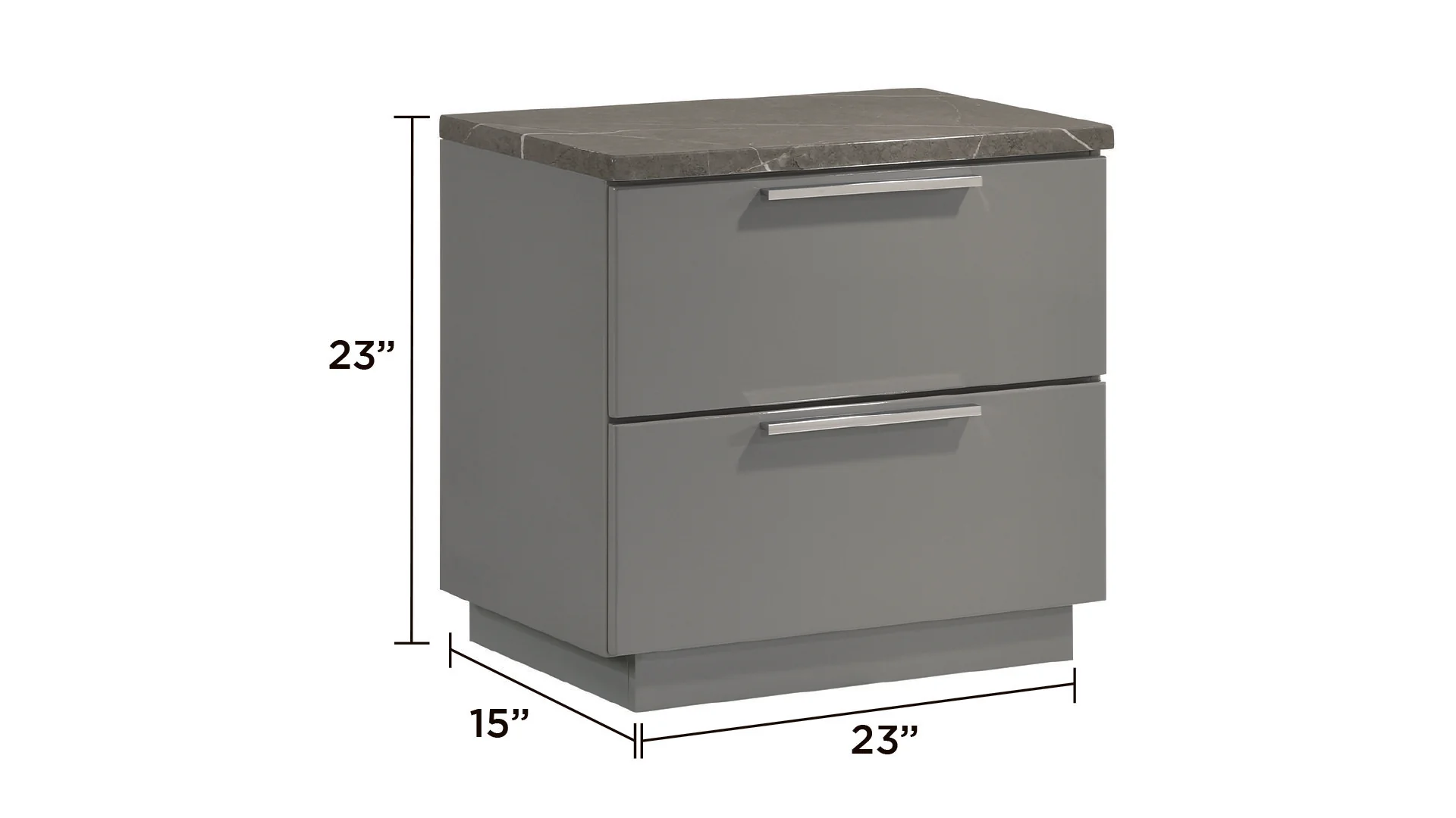 Elara Nightstand Gray - Image 2