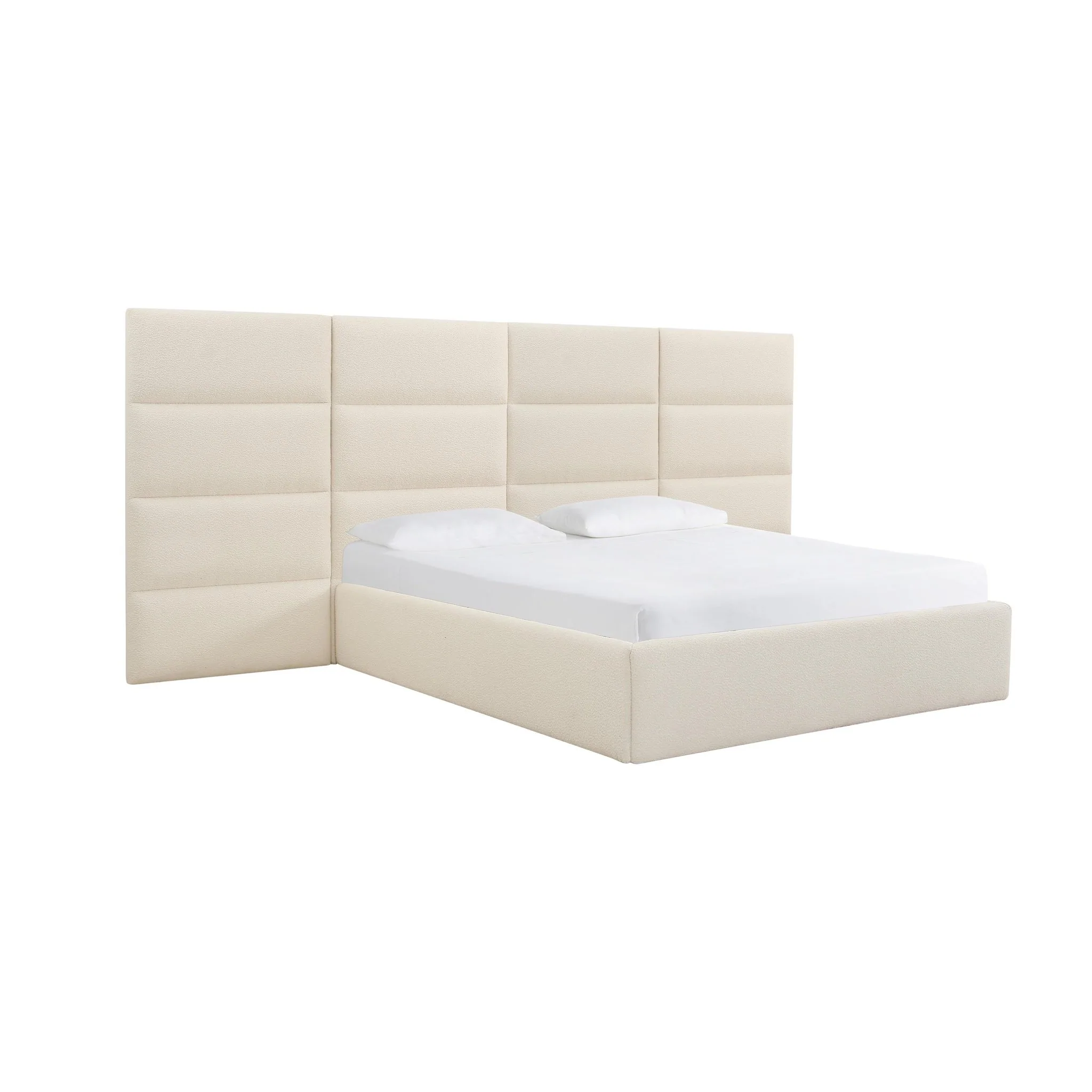 Eliana Cream Boucle King Bed - Image 4