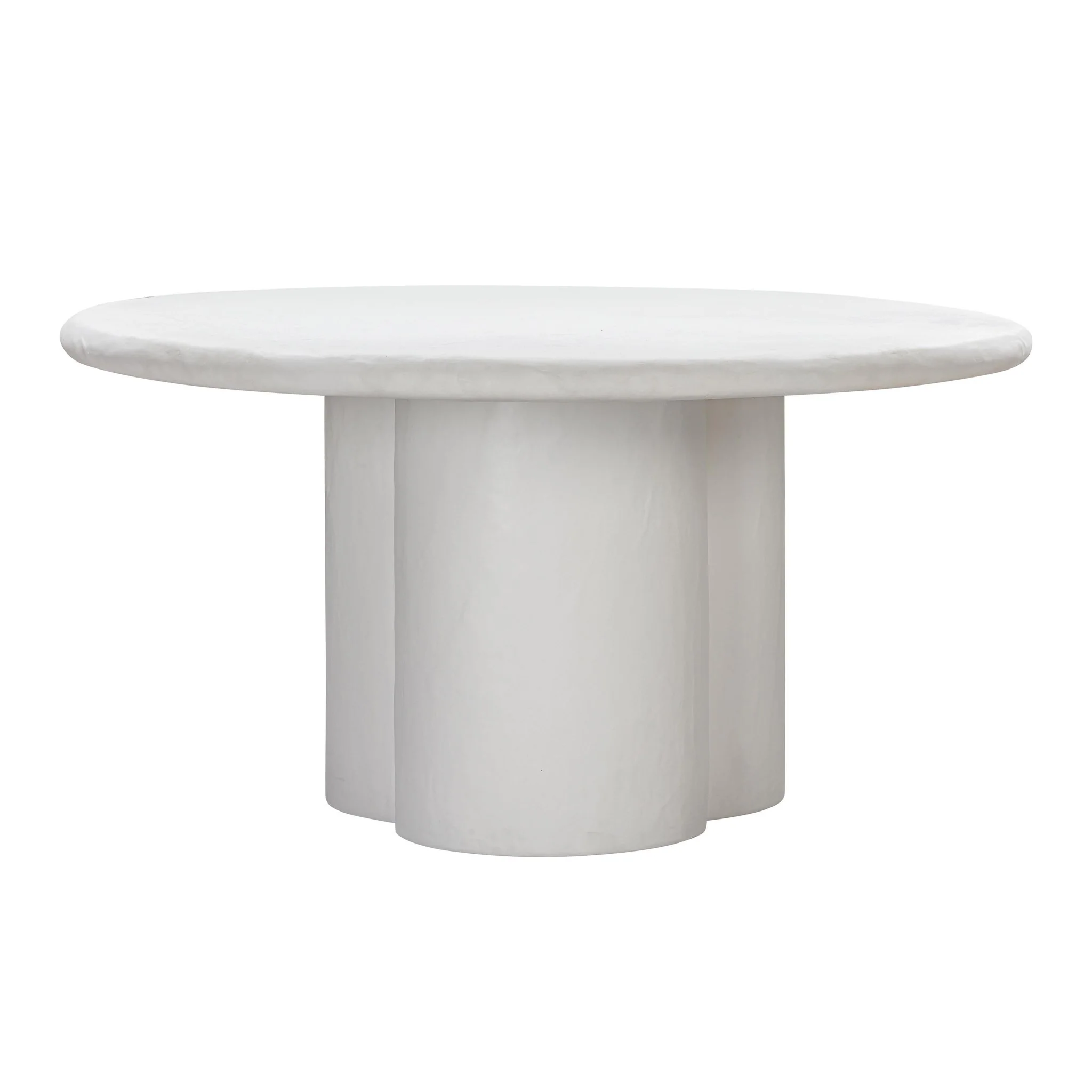 Elika White Faux Plaster Round Dining Table - Image 4