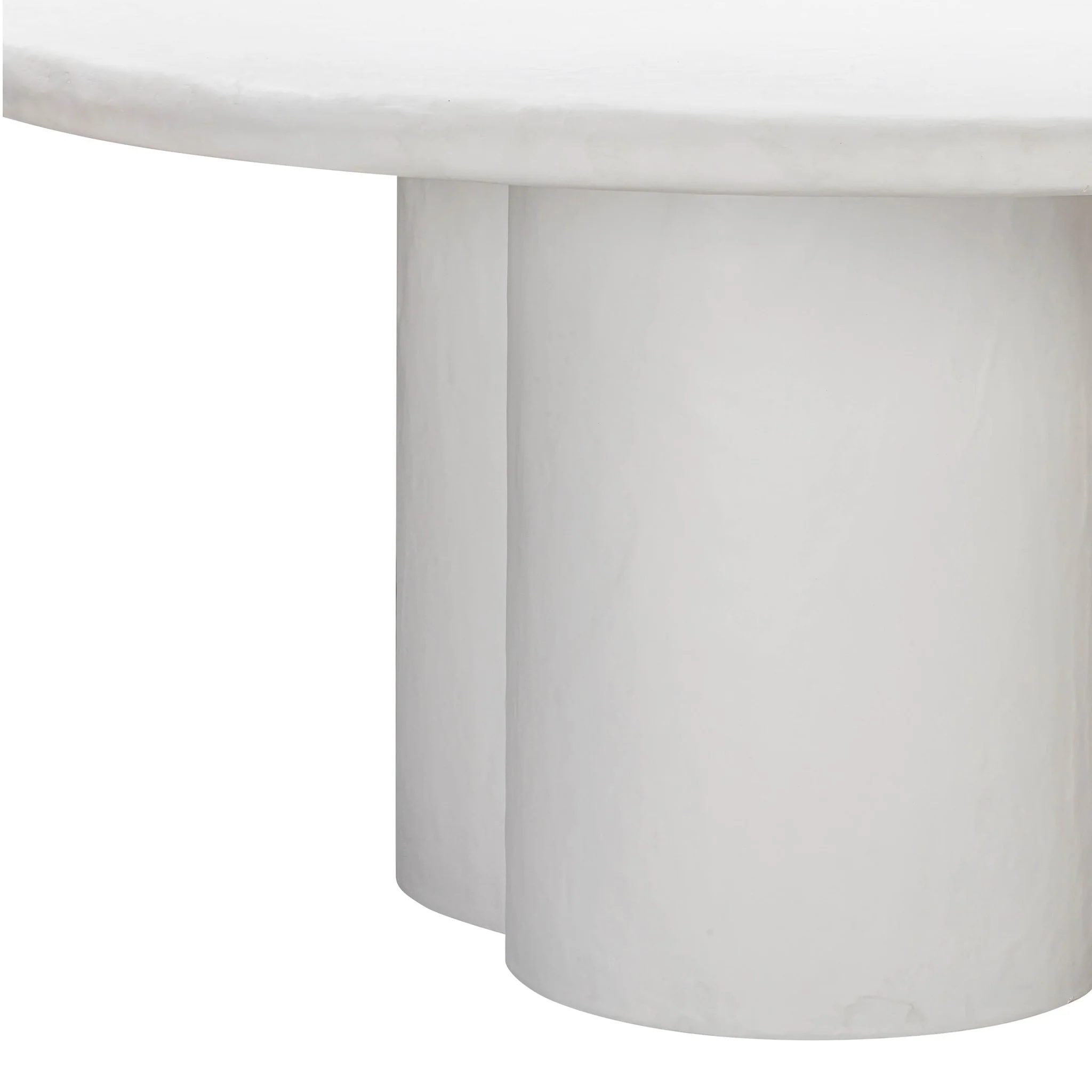 Elika White Faux Plaster Round Dining Table - Image 5