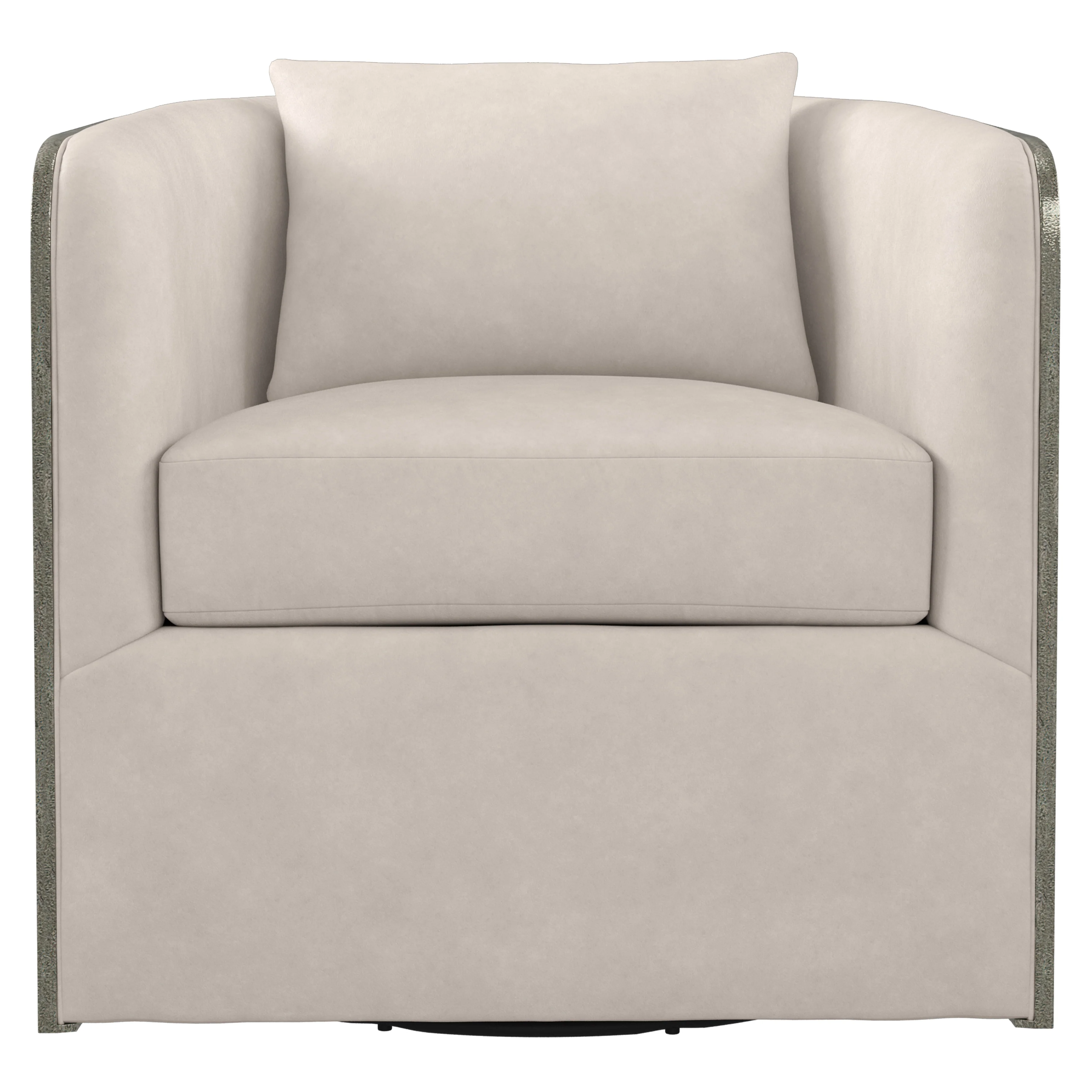 Eliot Leather Swivel Chair - Image 3