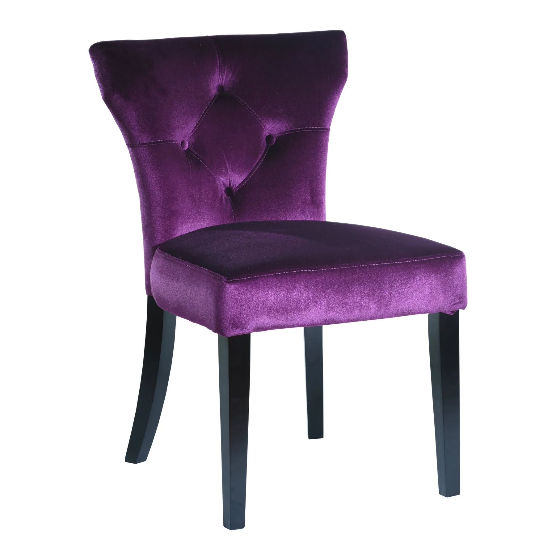 Elise Side Chair in Purple Velvet - Set of 2 - Image 2