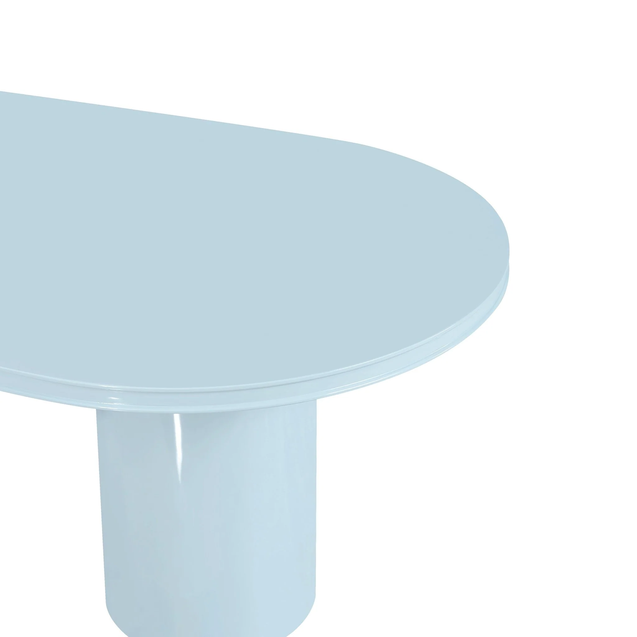 Elora Blue Lacquer Oval Dining Table - Image 5