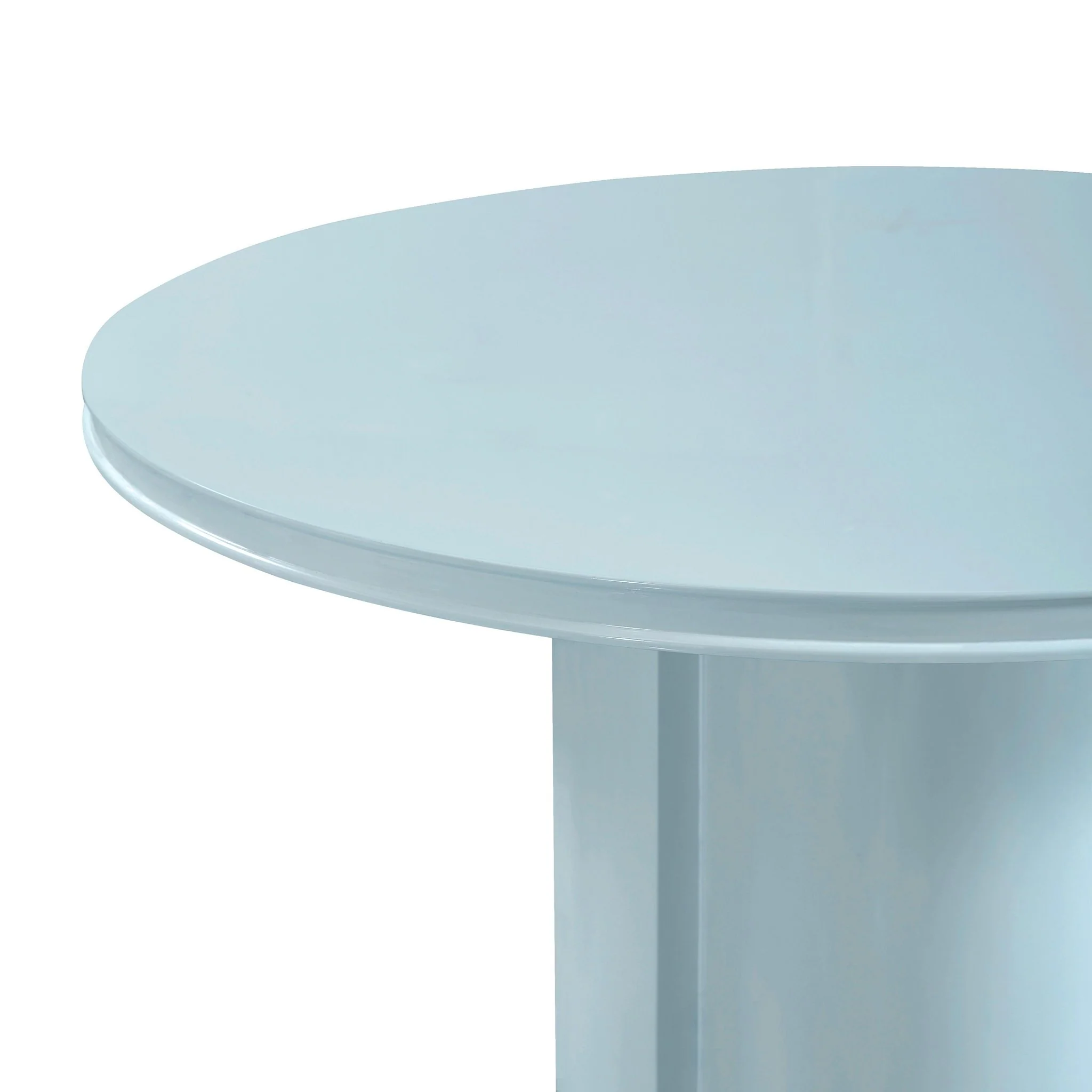 Elora Blue Lacquer Round Dining Table - Image 4