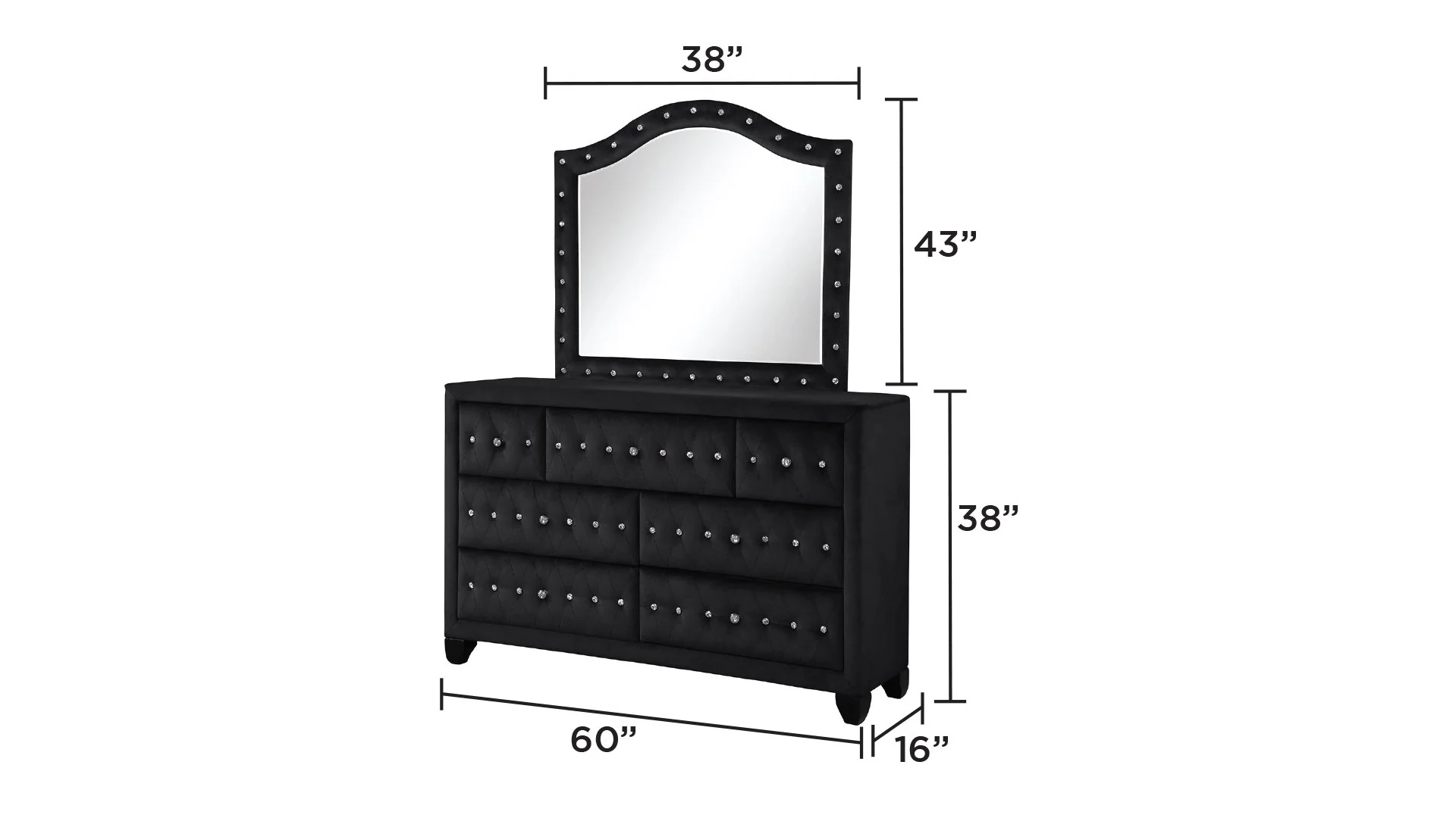 Encore King 5PC Bedroom Set Black - Image 9