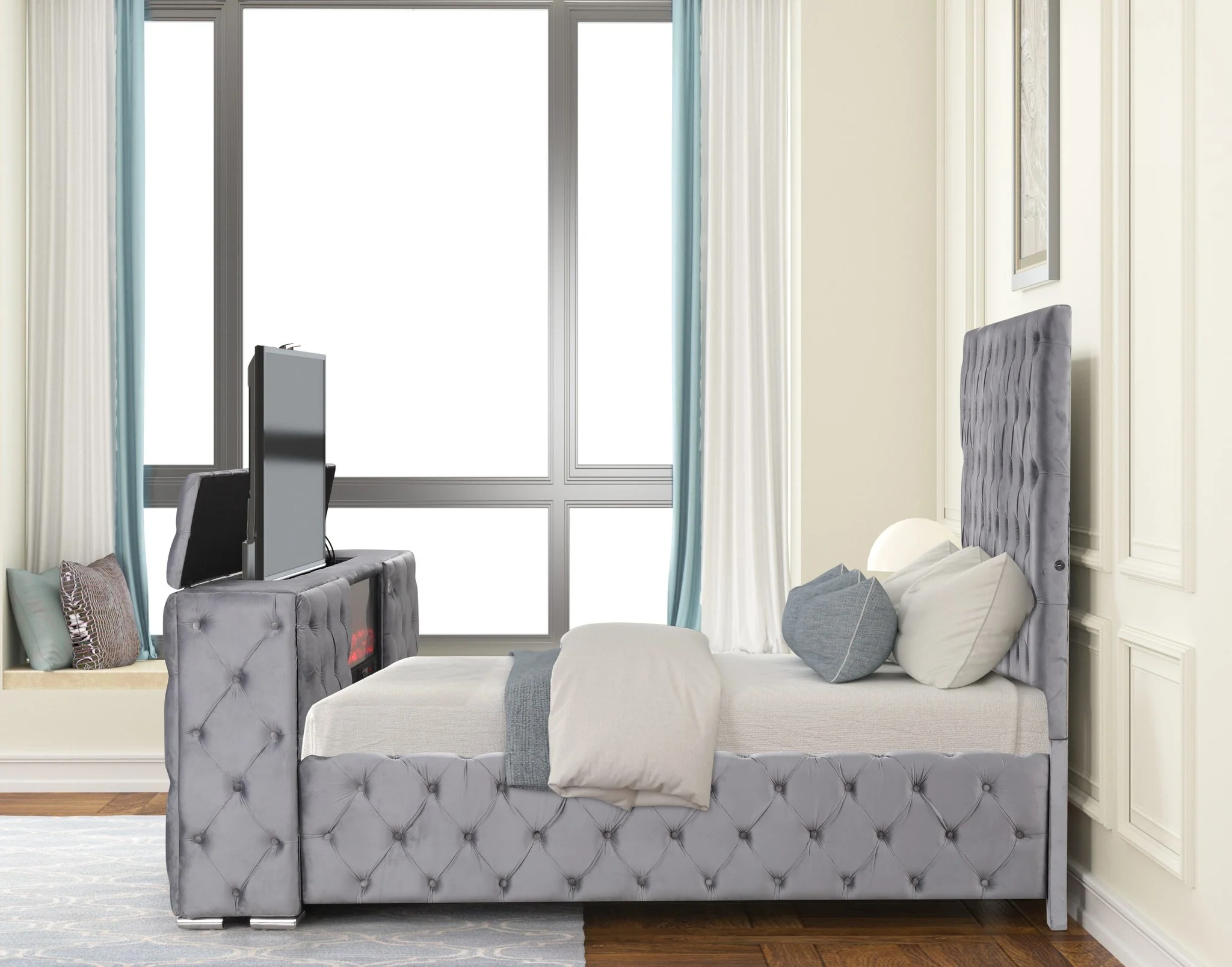 Encore King Bed Gray - Image 3