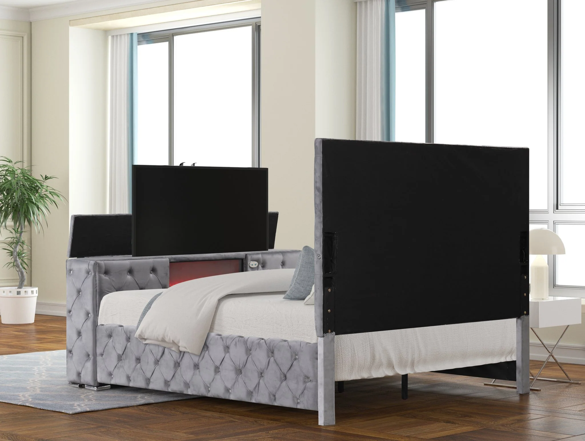 Encore King Bed Gray - Image 4