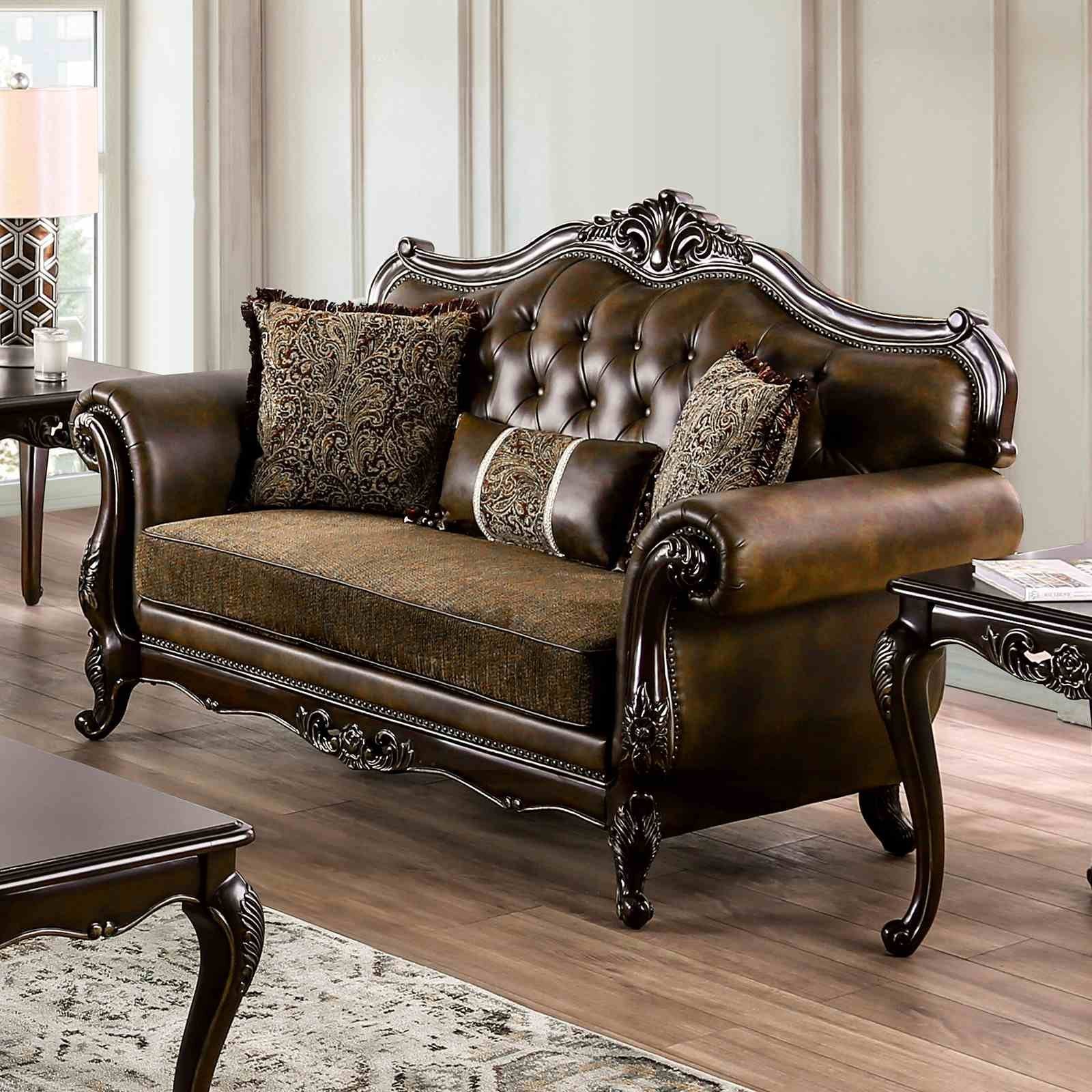 Ensenada Loveseat, Dark Cherry/Brown