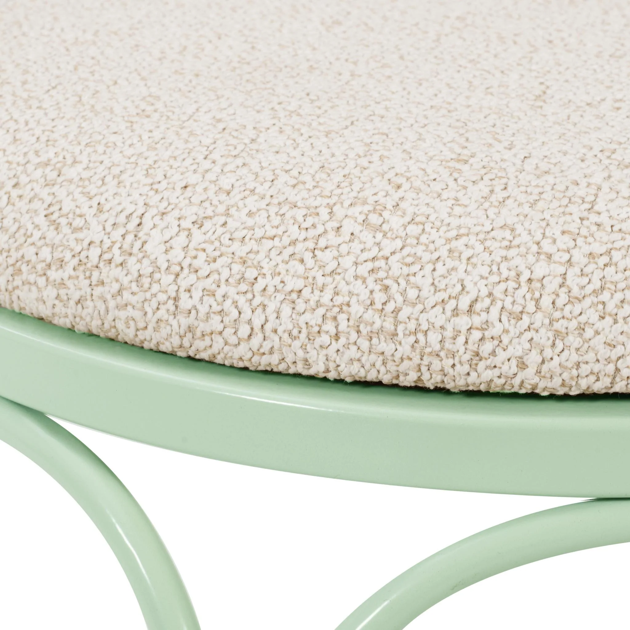 Erica Mint Green Wrought Iron Outdoor Chair - Image 6