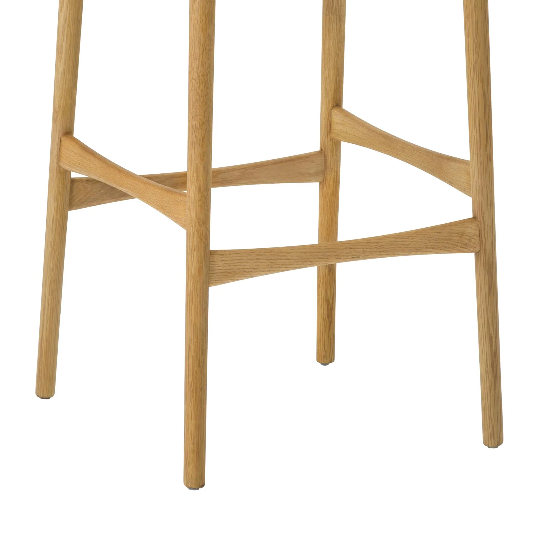 Erie Woven Paper Cord and Oak Wood Bar Stool - Image 7