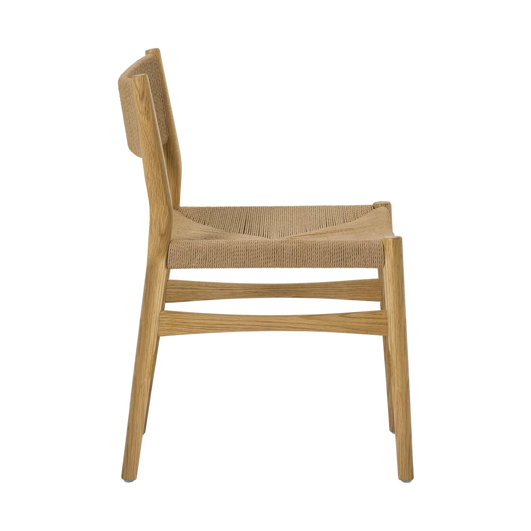 Erie Woven Paper Cord and Oak Wood Dining Chairs - Set of 2 - Image 4