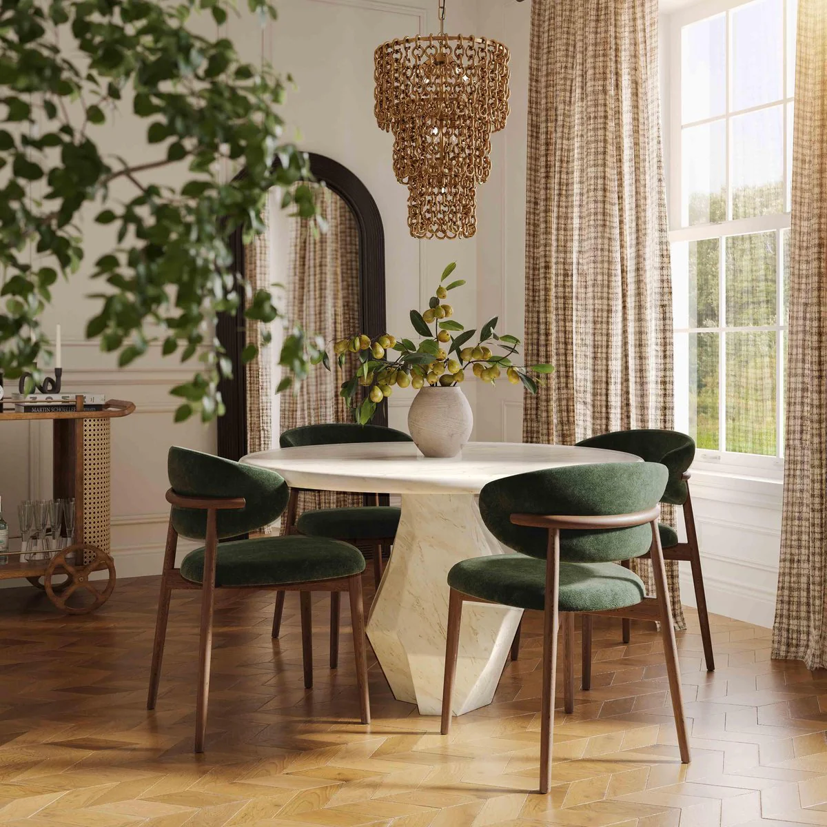 Esme Faux Marble Indoor/Outdoor 48" Round Dining Table - Image 2