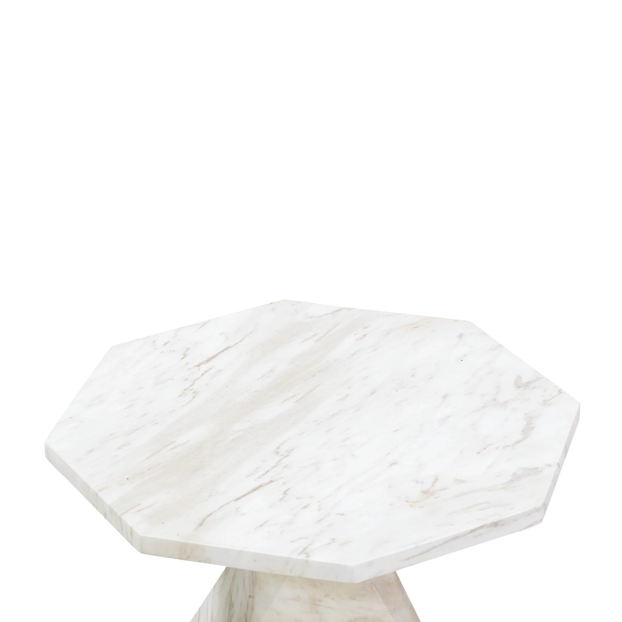 Esme Faux Marble Indoor/Outdoor Round Side Table - Image 6