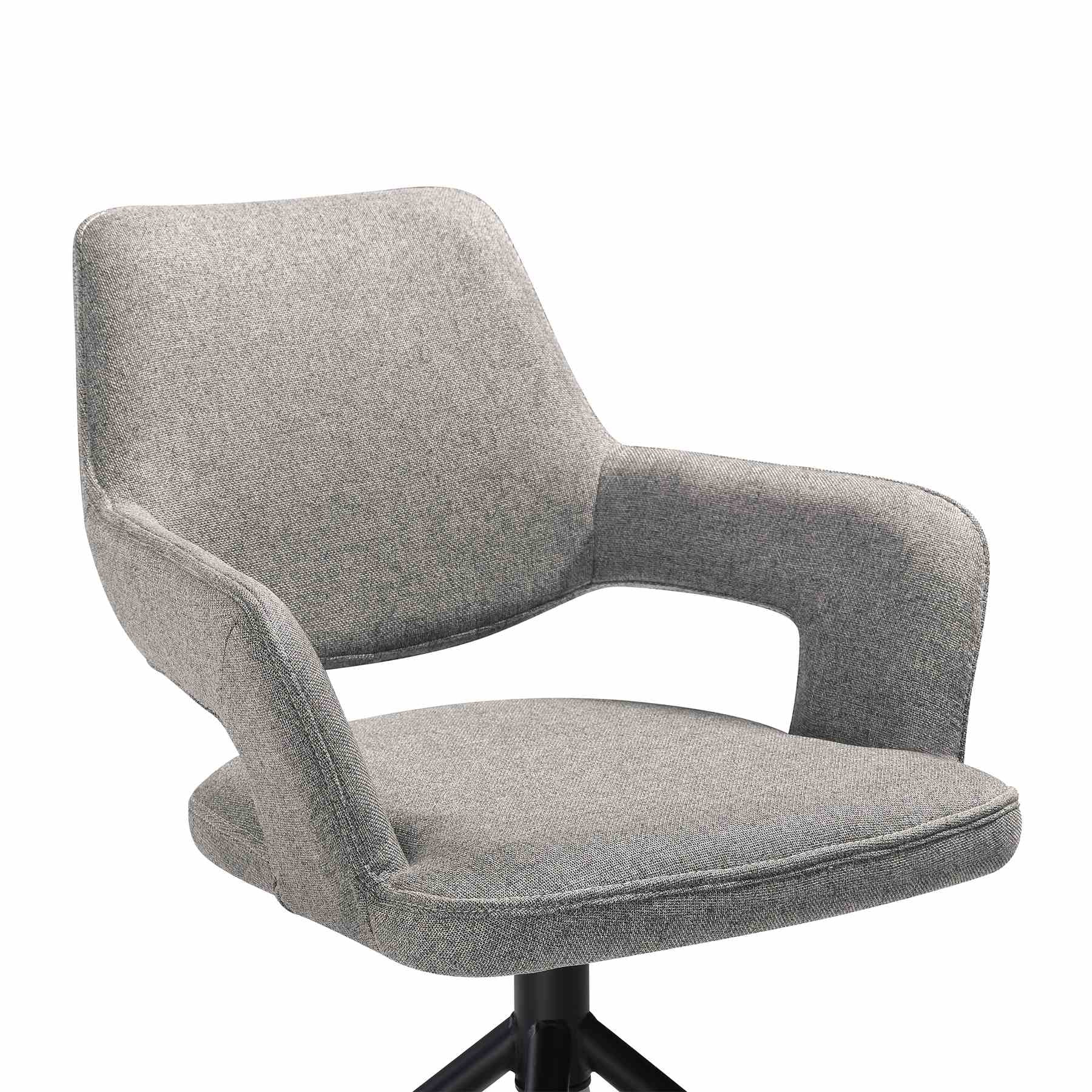 Esme Penny 7 Piece Dining Set with Gray Fabric Chairs - Image 6
