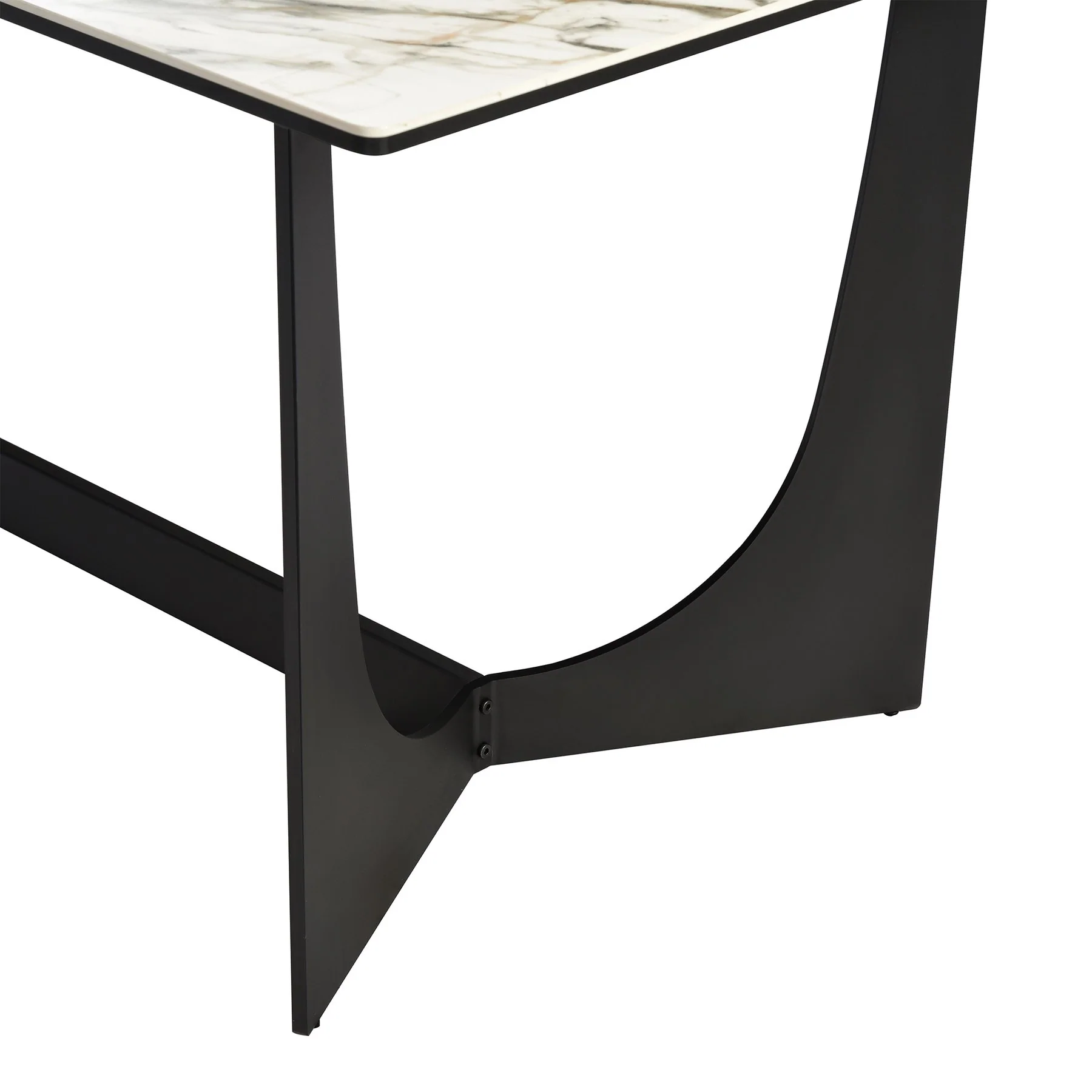 Esme Shilo 7 Piece Dining Set Taupe with Gray Faux Leather Chairs - Image 8