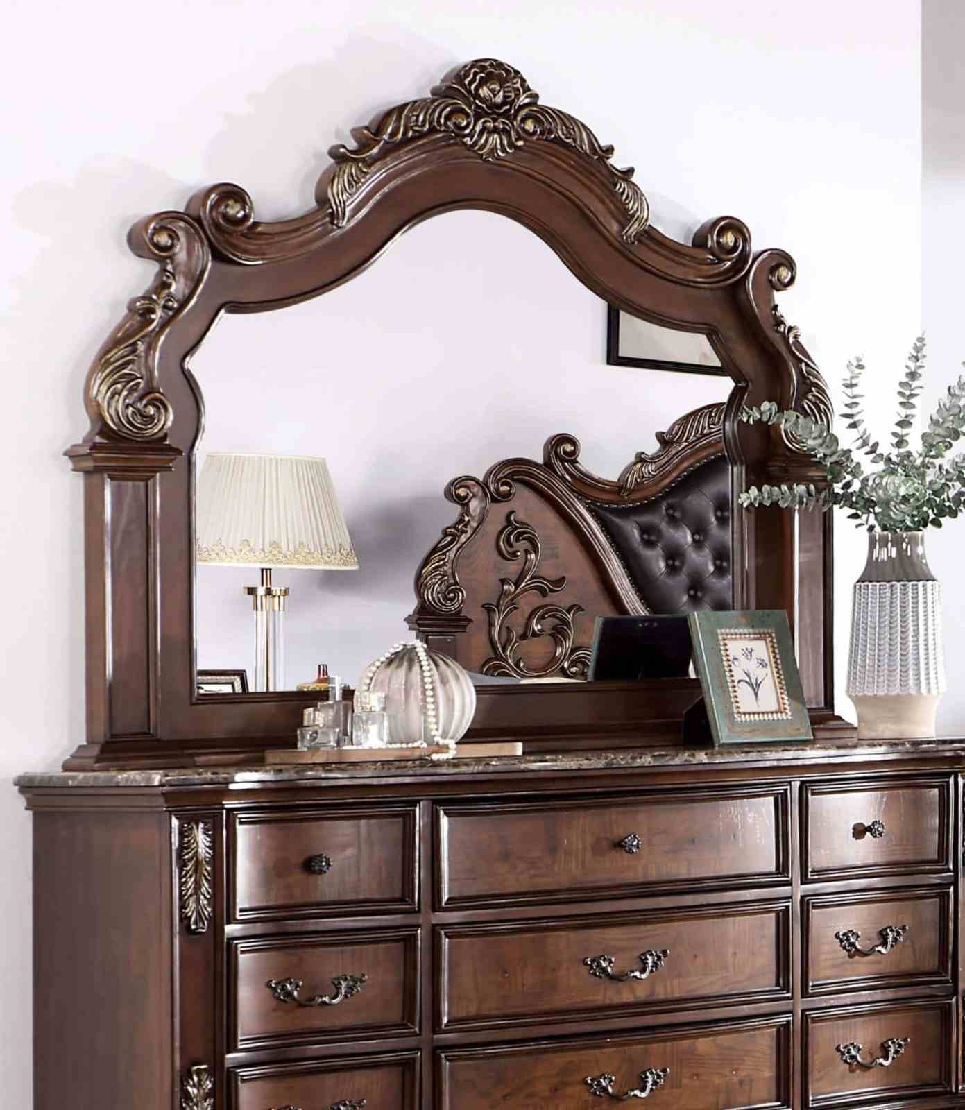 Esparanza Mirror, Brown Cherry