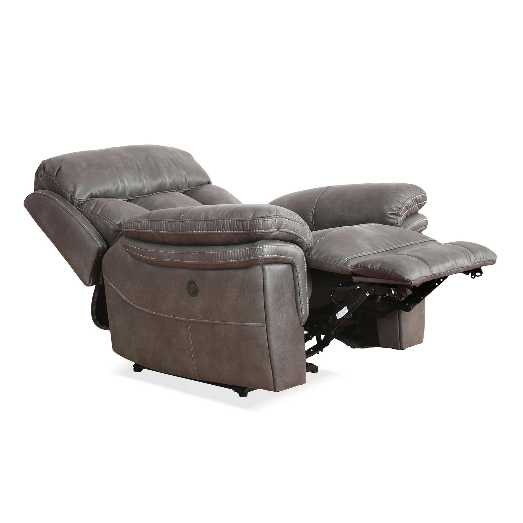 Estelle Power Recliner Chair in Gunmetal Fabric - Image 7