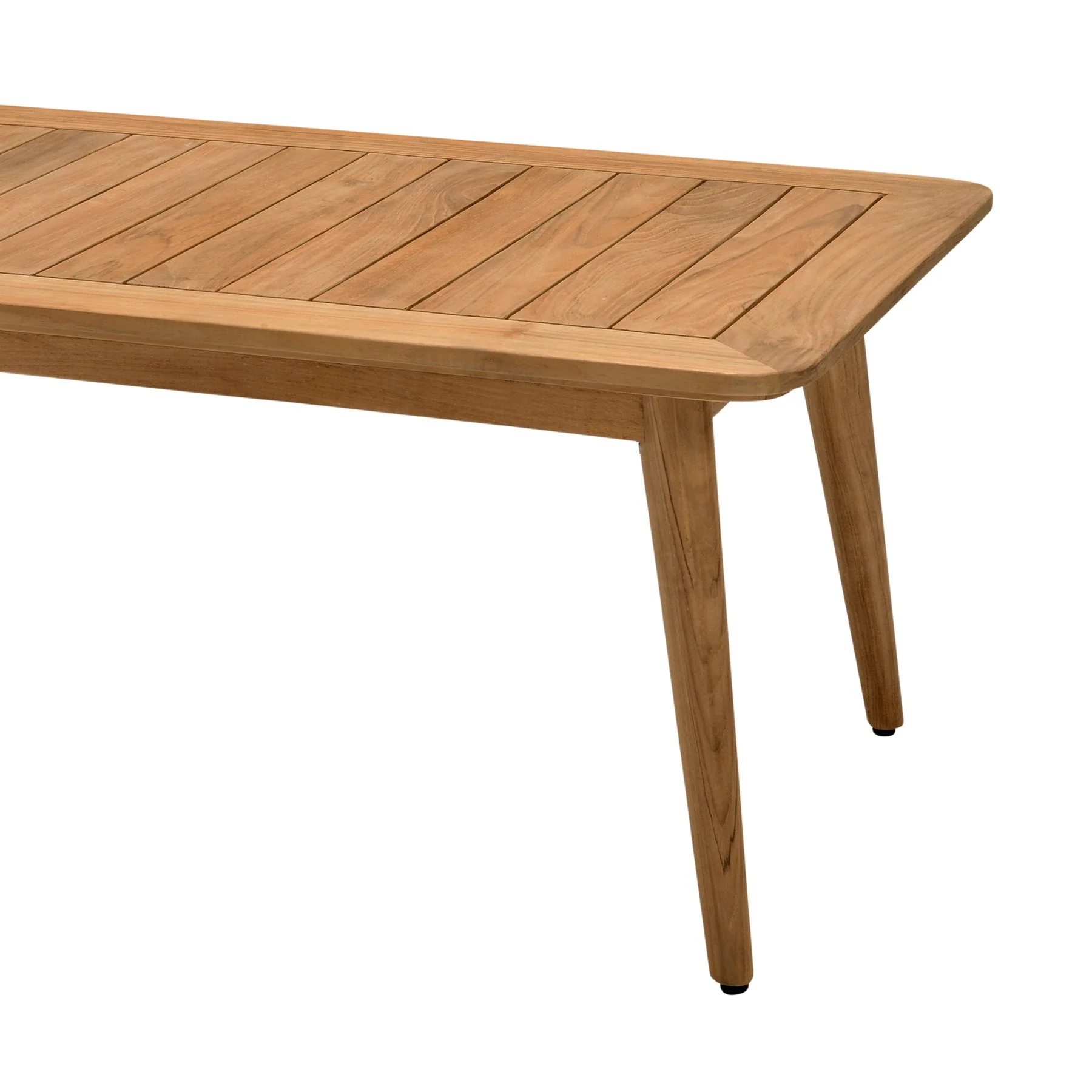 Eve Outdoor Rectangular Teak Wood Coffee Table - Image 6