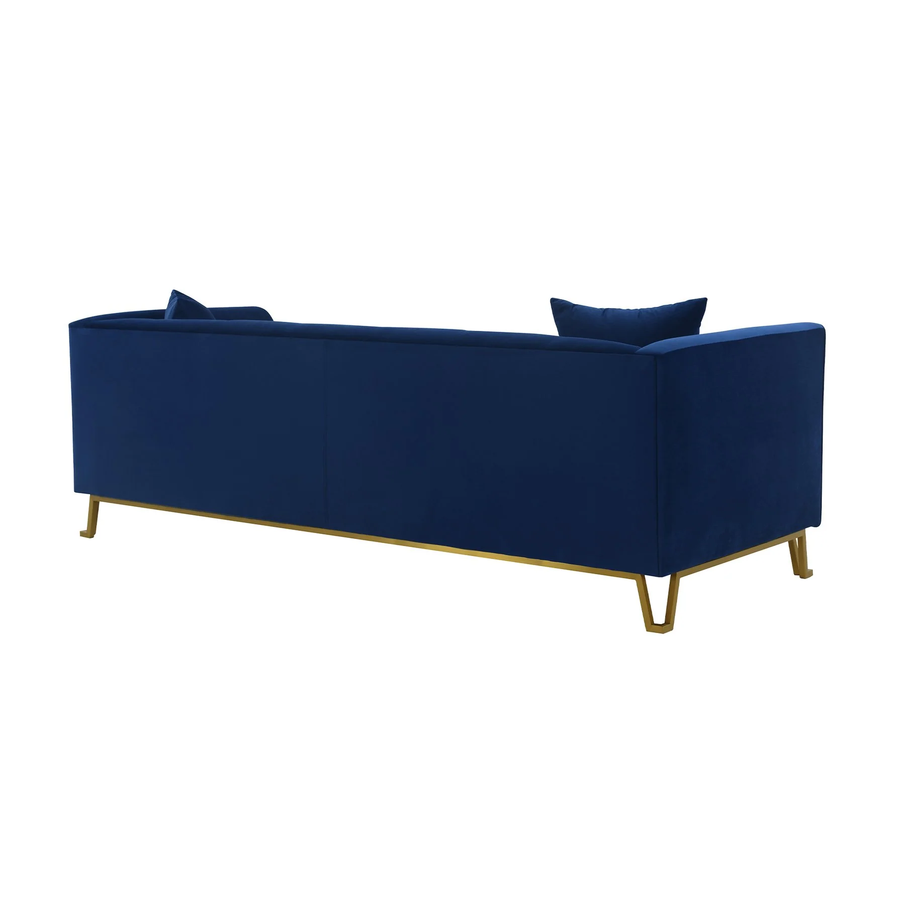 Everest 2 Piece Blue Fabric Upholstered Sofa & Chair Set - Image 5