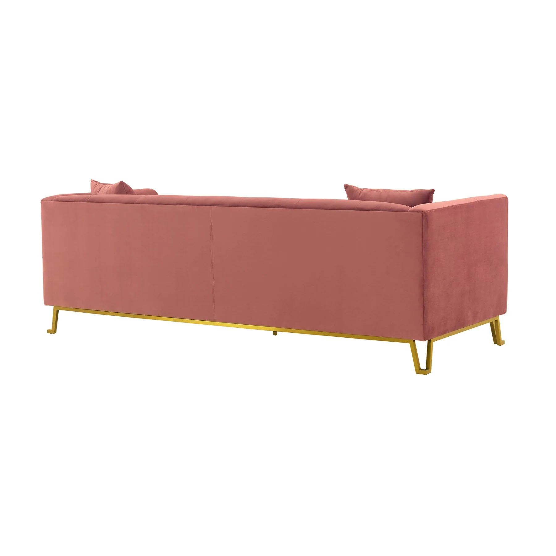 Everest 2 Piece Blush Fabric Upholstered Sofa & Chair Set - Image 5