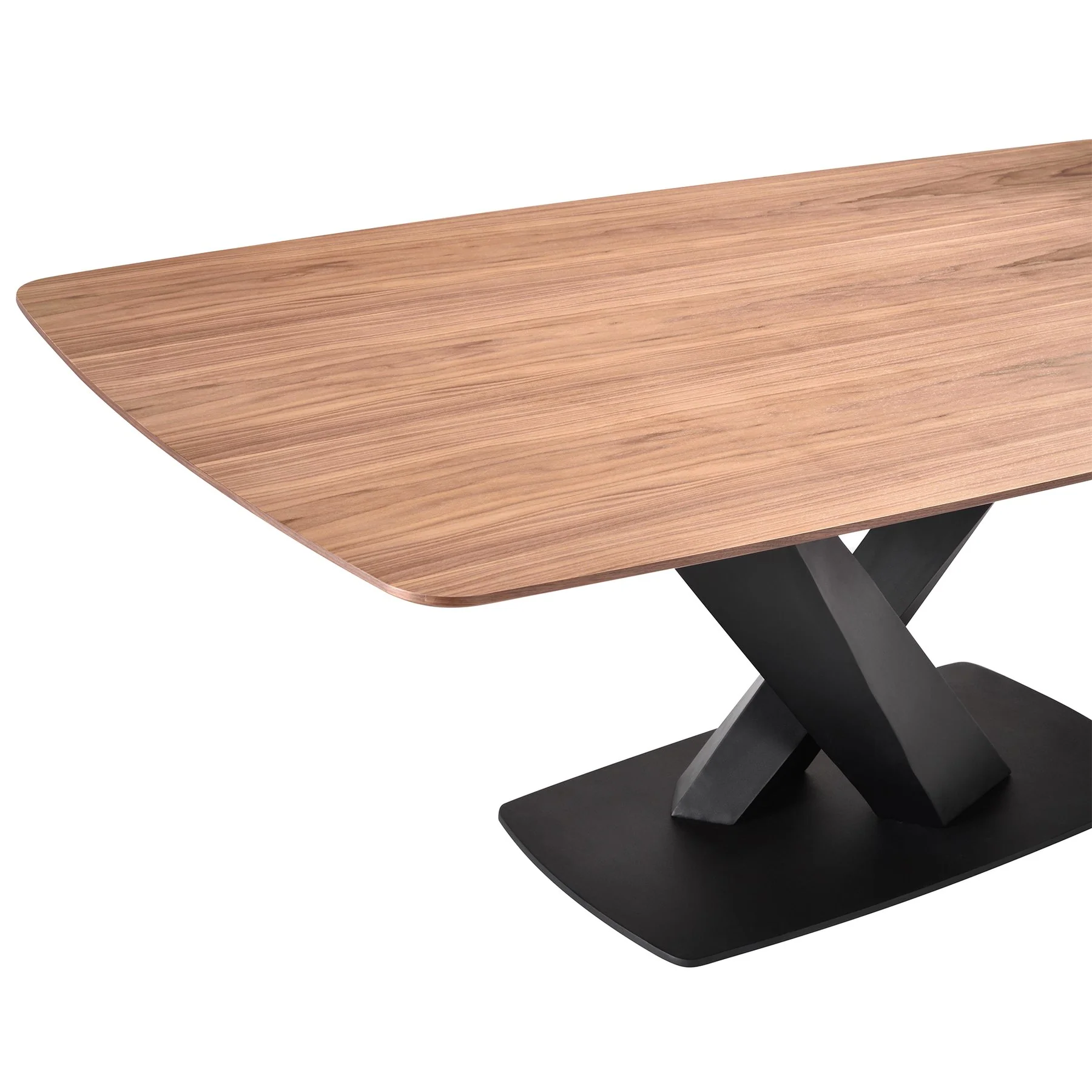 Everett Mid-Century Walnut Wood 5 Piece Dining Set - Image 3