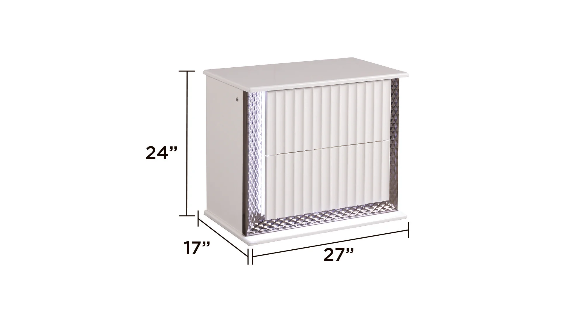 Fabio Nightstand White - Image 2