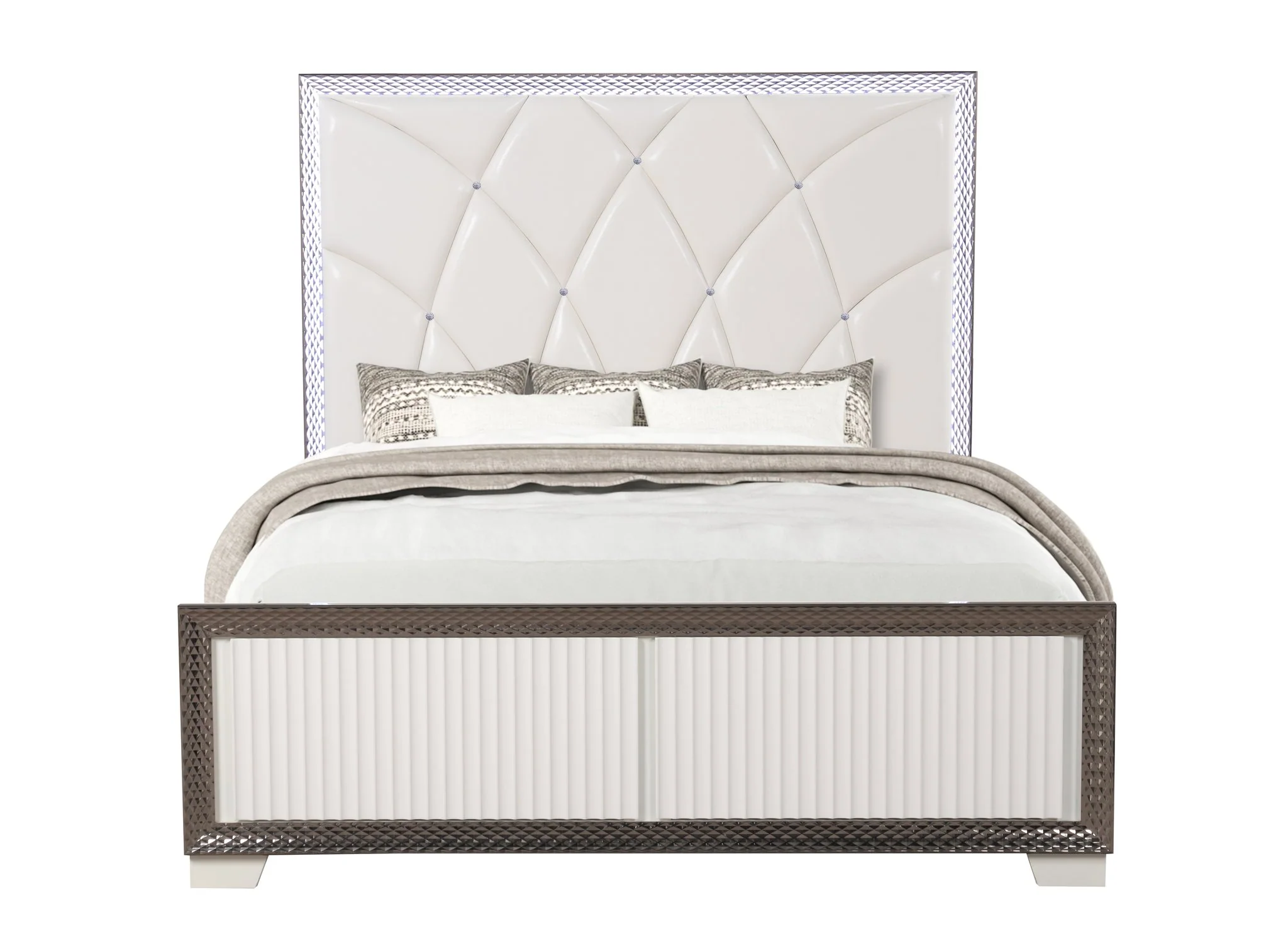 Fabio Queen Bed White - Image 3